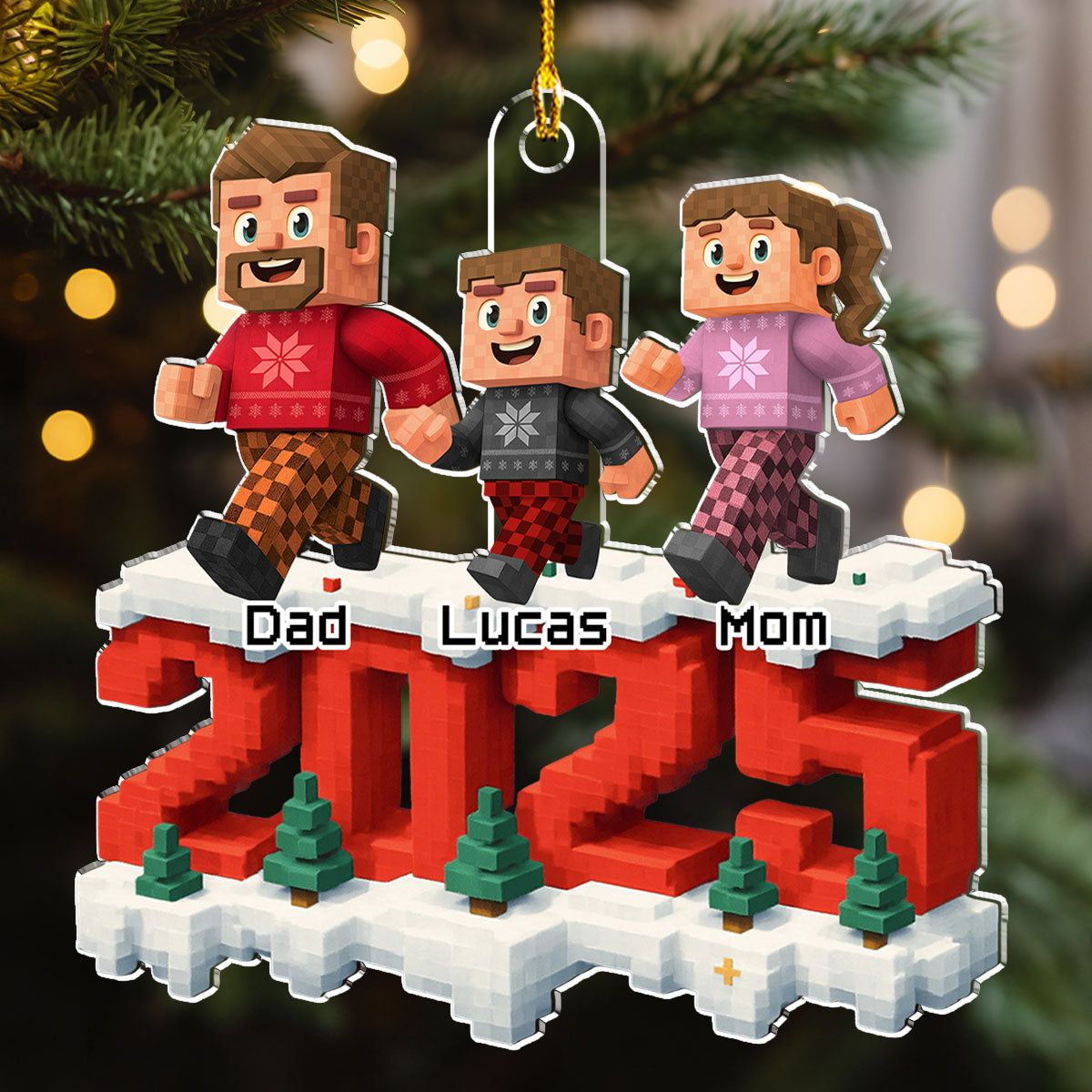 Us In This Year - Personalized Custom 3D Effect Acrylic Ornament