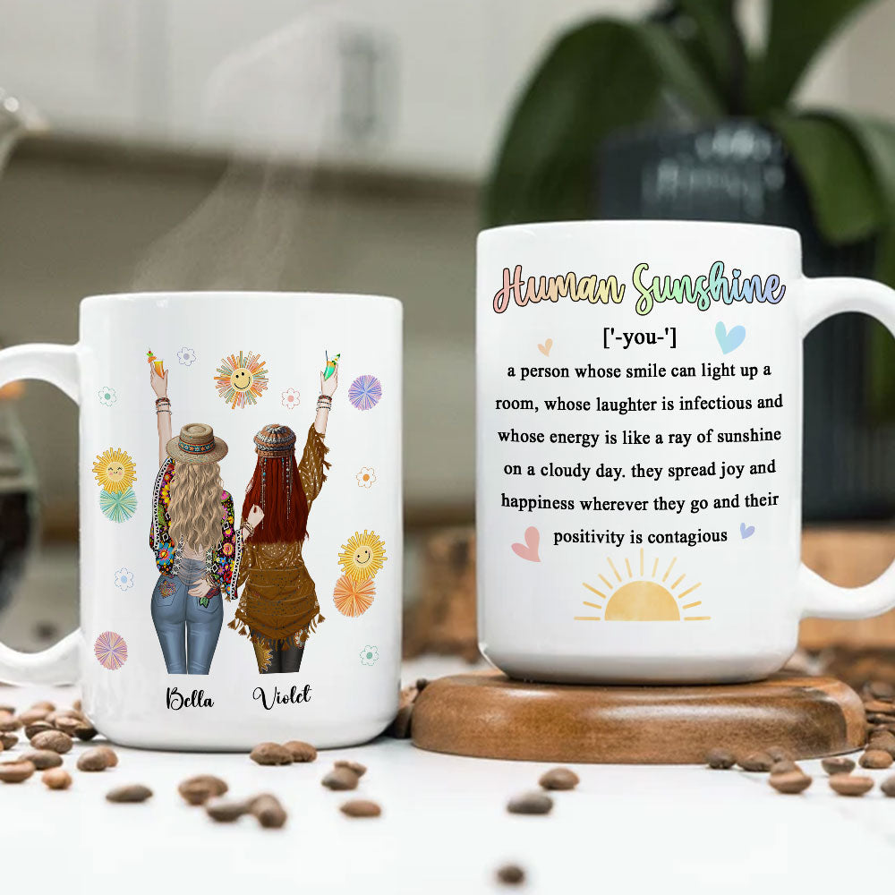 Punch Bitch Hippie Version - Personalized Custom Coffee Mug