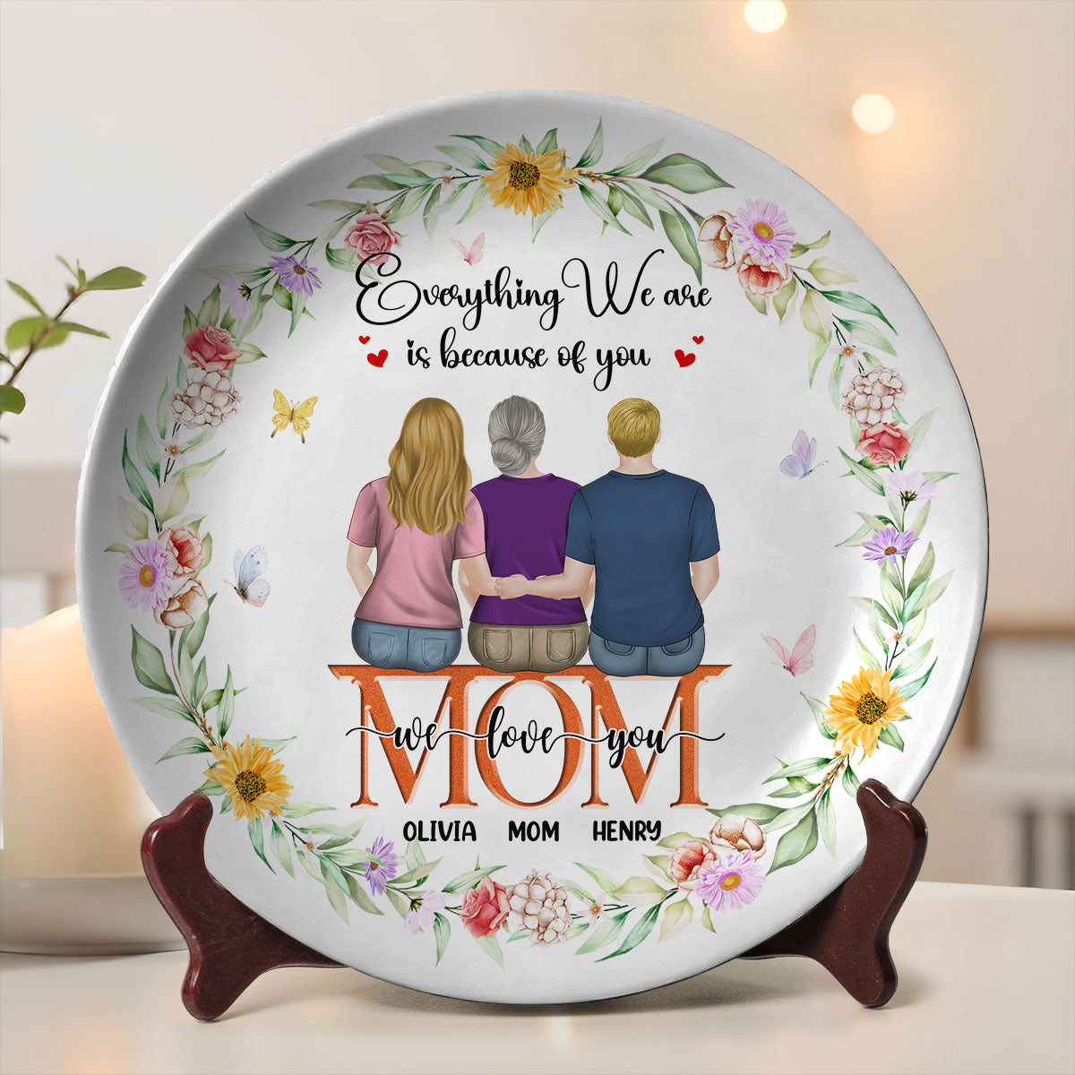 We Love You - Personalized Custom Plate