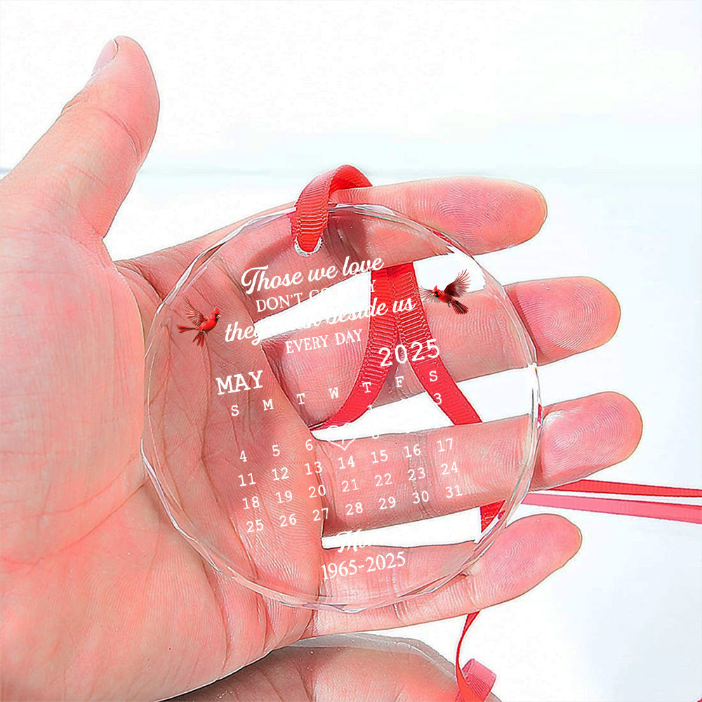 With Us Always - Personalized Custom Glass Ornament