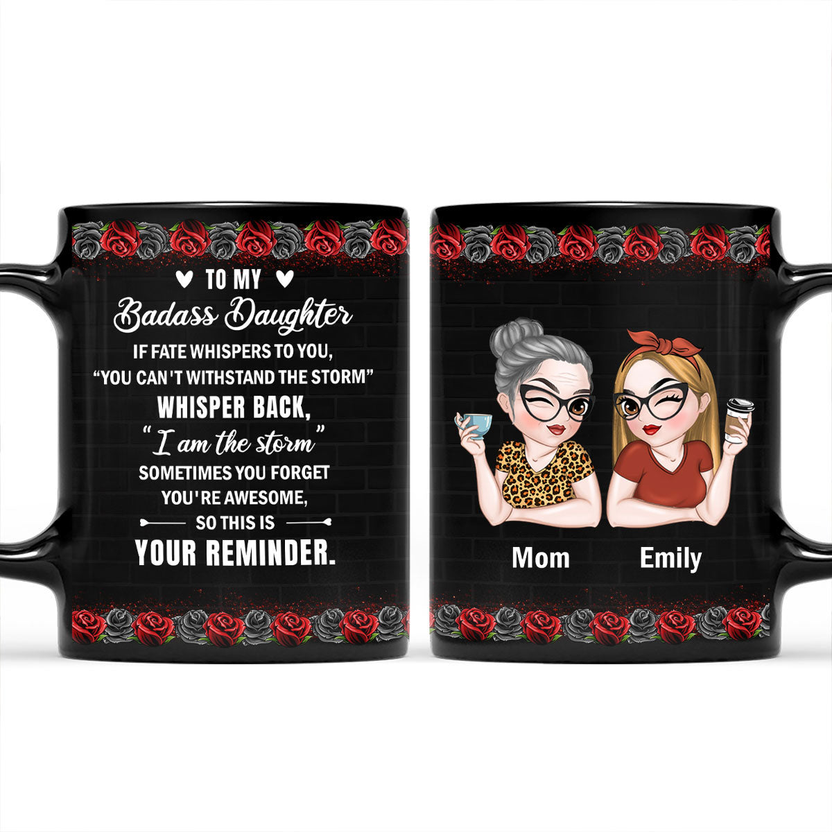 For The Strongest Daughter - Personalized Custom Coffee Mug