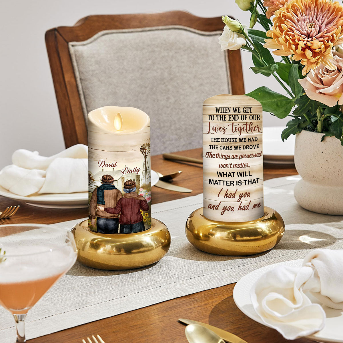 I Had You And You Had Me - Personalized Custom LED Candle