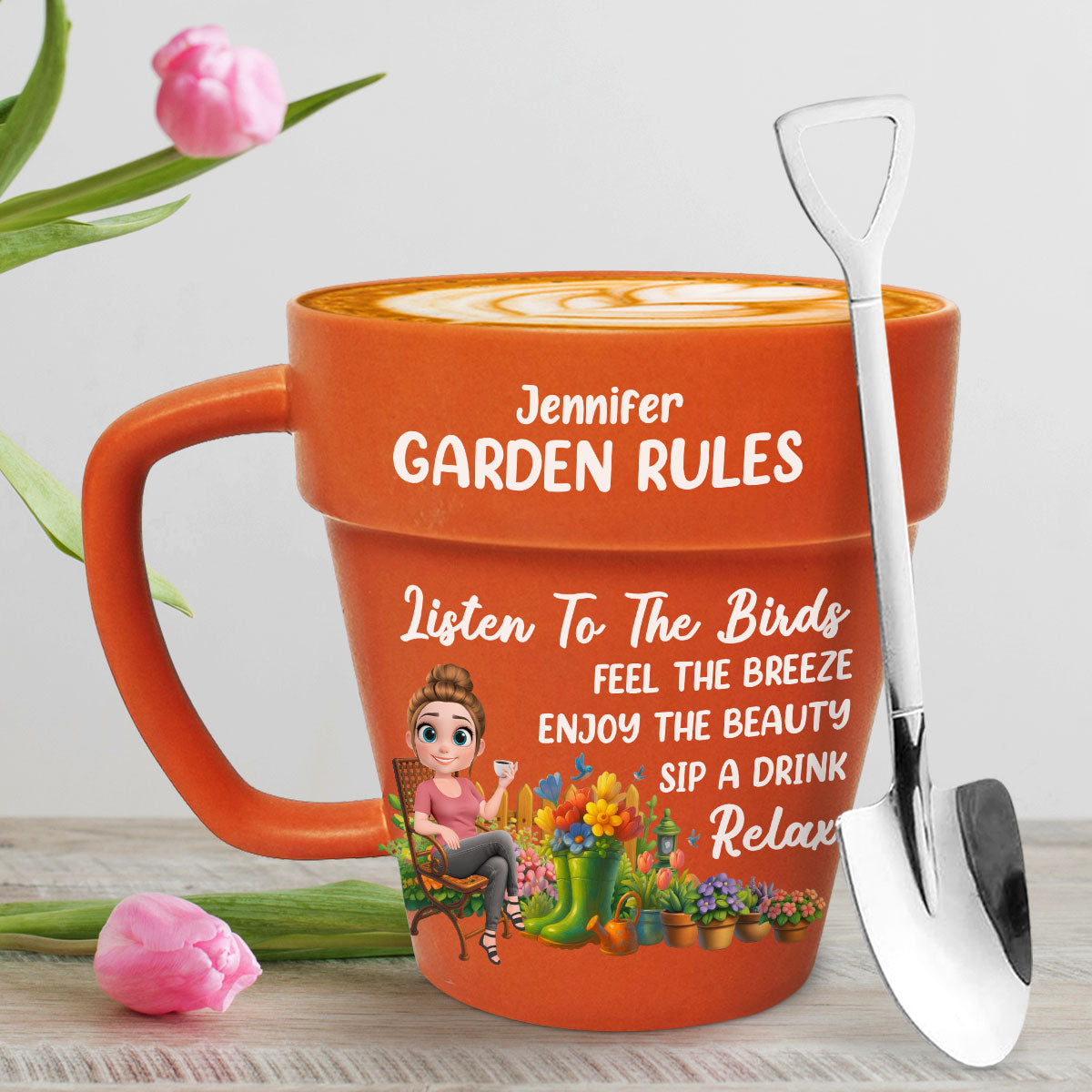 Garden Rules - Personalized Custom Plant Pot Mug
