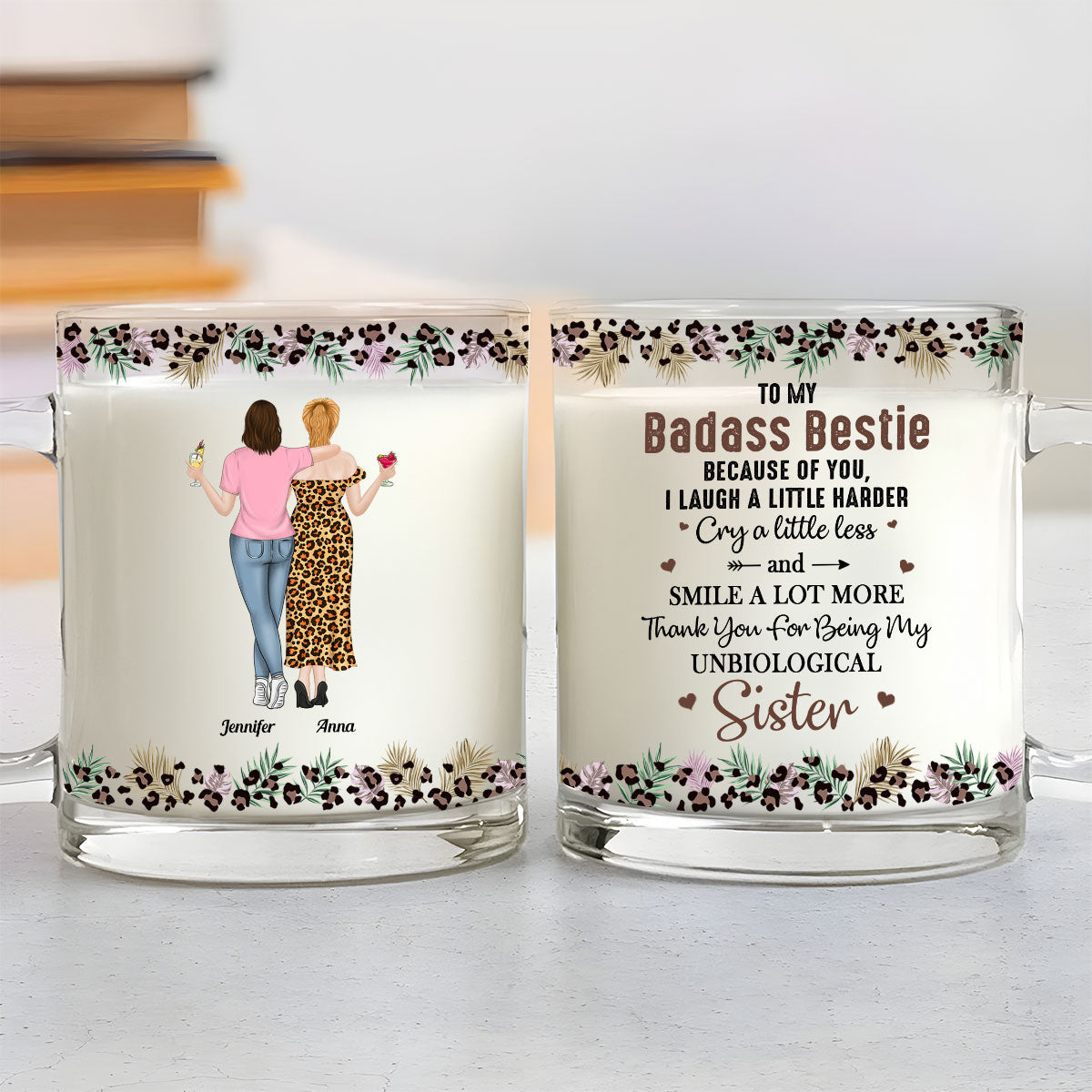 Beautiful Friendship - Personalized Custom Glass Mug