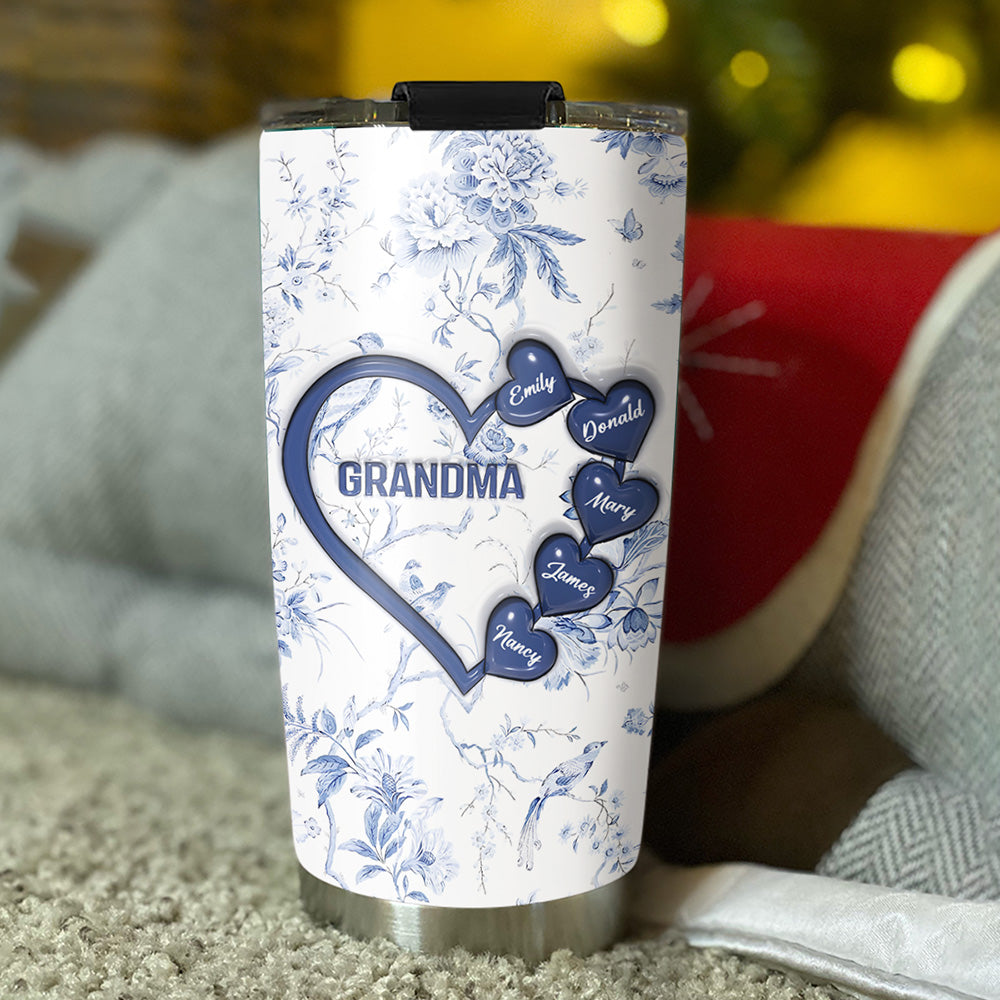Love Being Grandma - Personalized Custom 3D Inflated Effect Tumbler