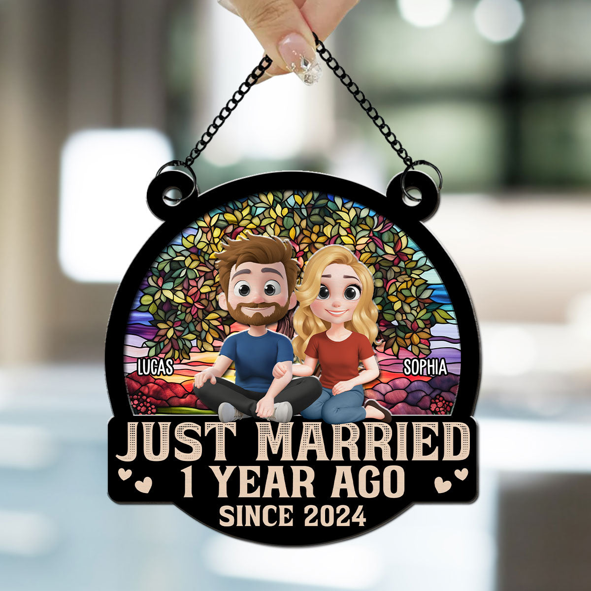 Forever Love - Personalized Custom Suncatcher