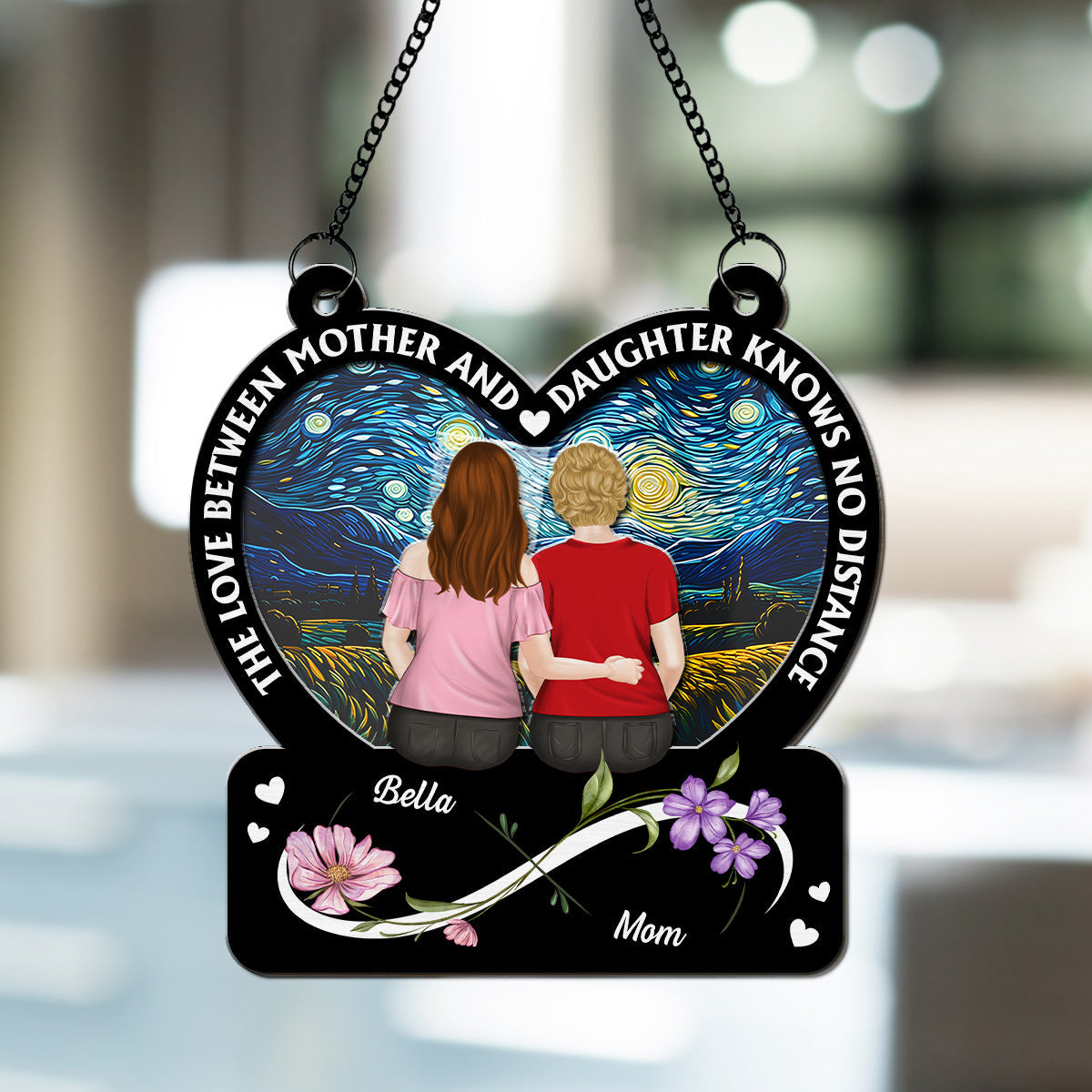 I Love You Mom - Personalized Custom Suncatcher