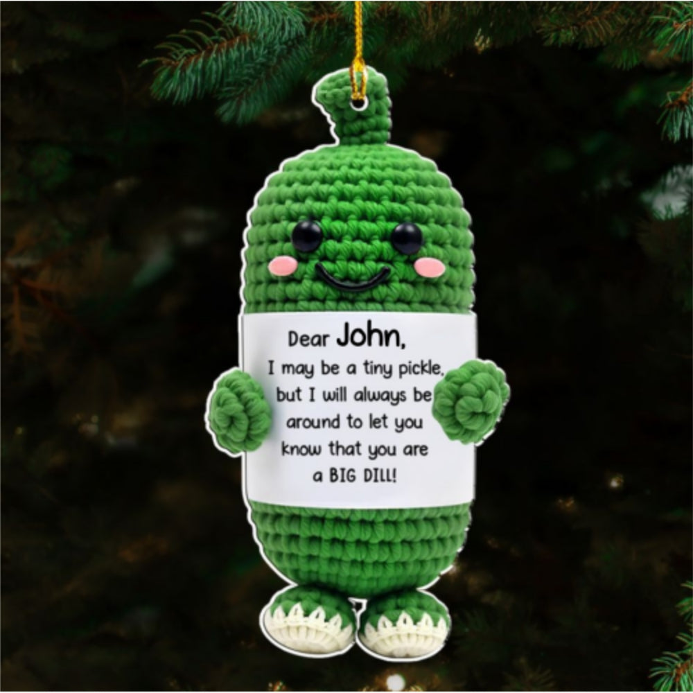 Emotional Support Pickle - Personalized Custom Acrylic Ornament