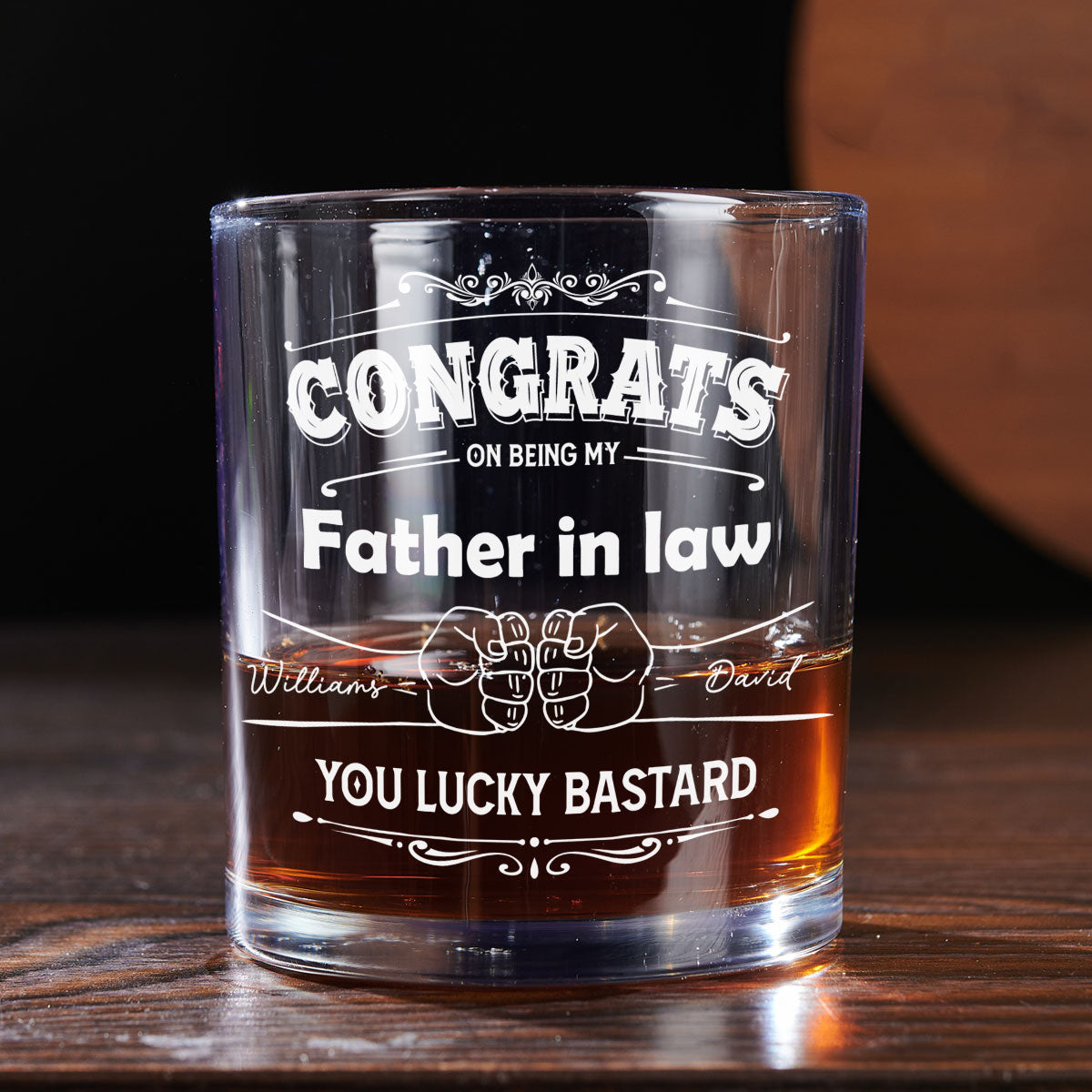 You Are Stuck With Me Forever - Personalized Custom Whiskey Glass