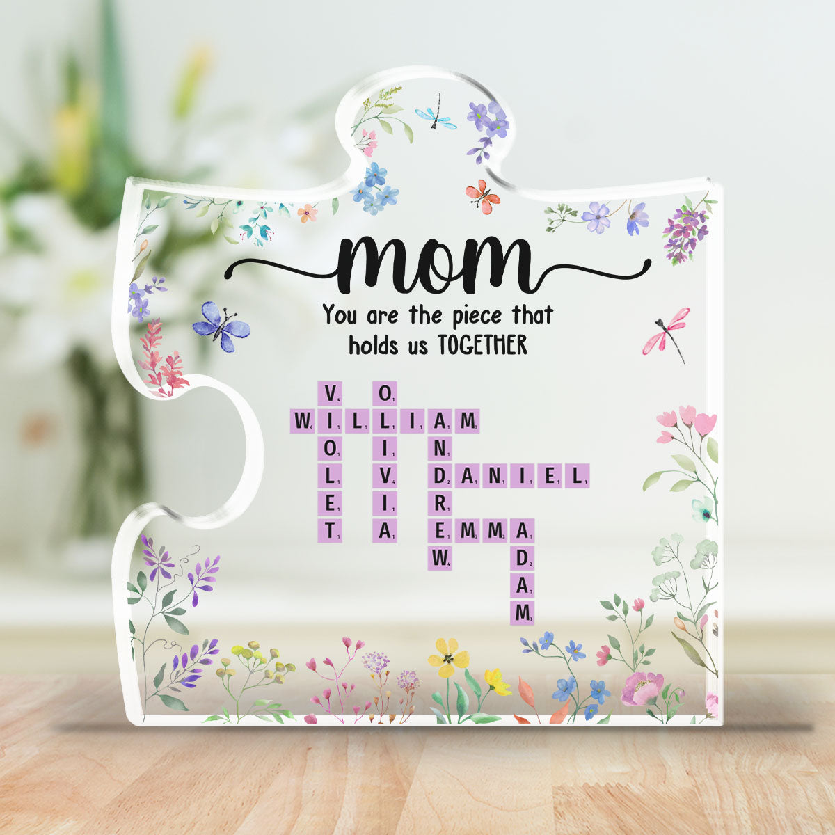 Mom Holds Us Together - Personalized Custom Acrylic Plaque