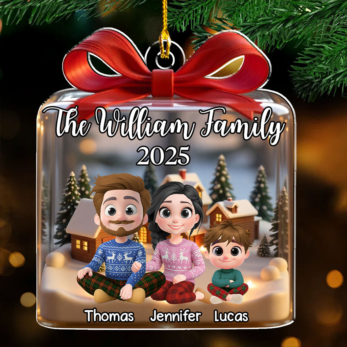 Our Family This Year - Personalized Custom Acrylic Ornament