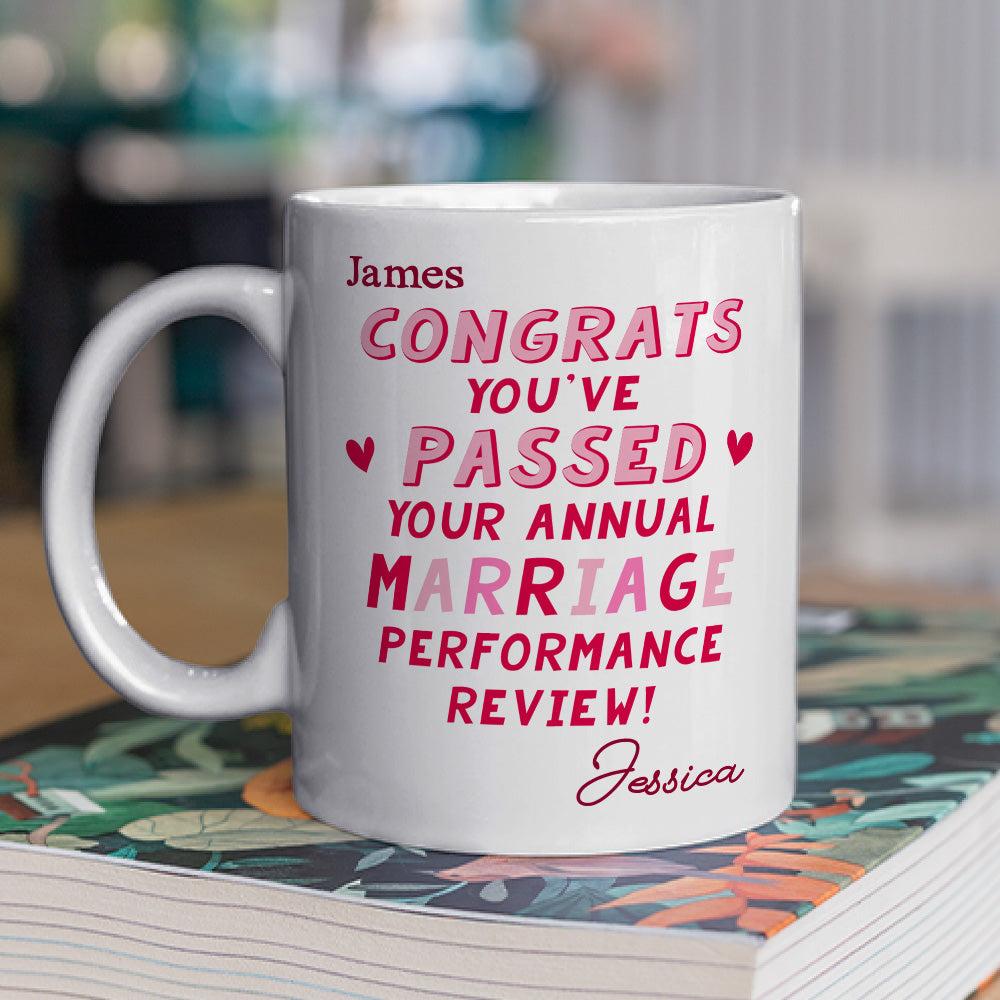 Annual Marriage Performance Review - Personalized Custom Coffee Mug