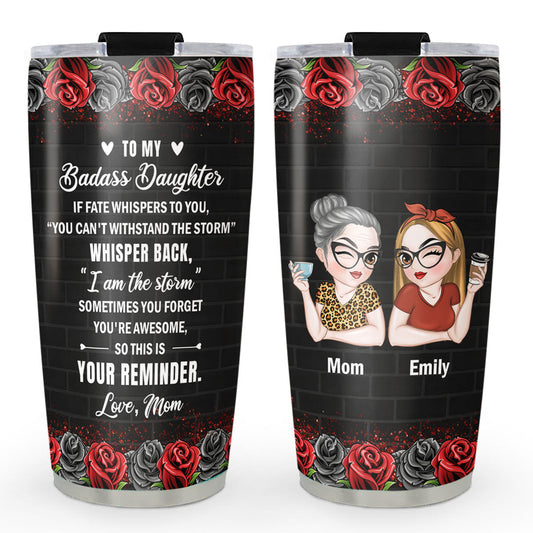 For The Strongest Daughter - Personalized Custom Tumbler