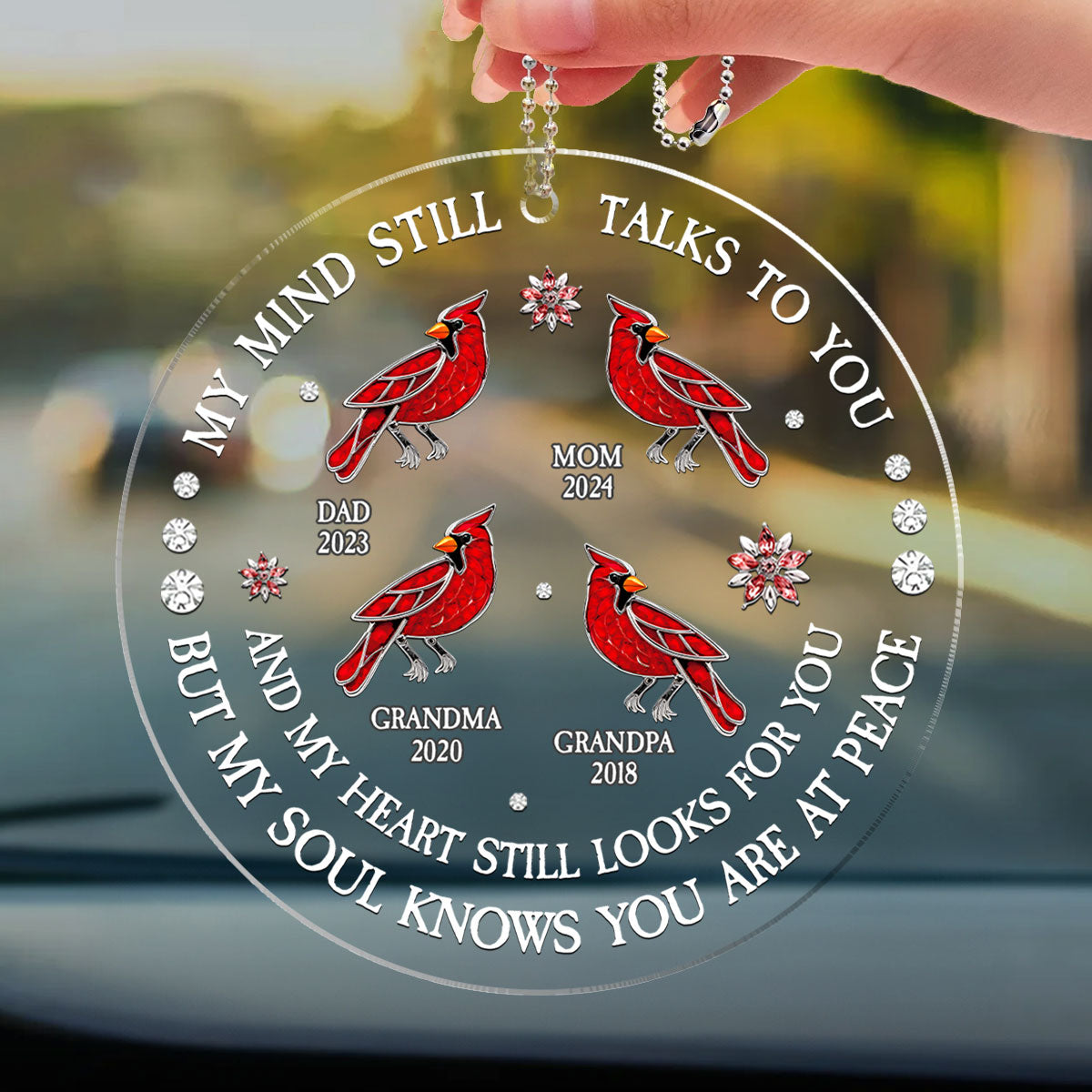 My Soul Knows You Are At Peace Ver 2 - Personalized Custom Car Ornament