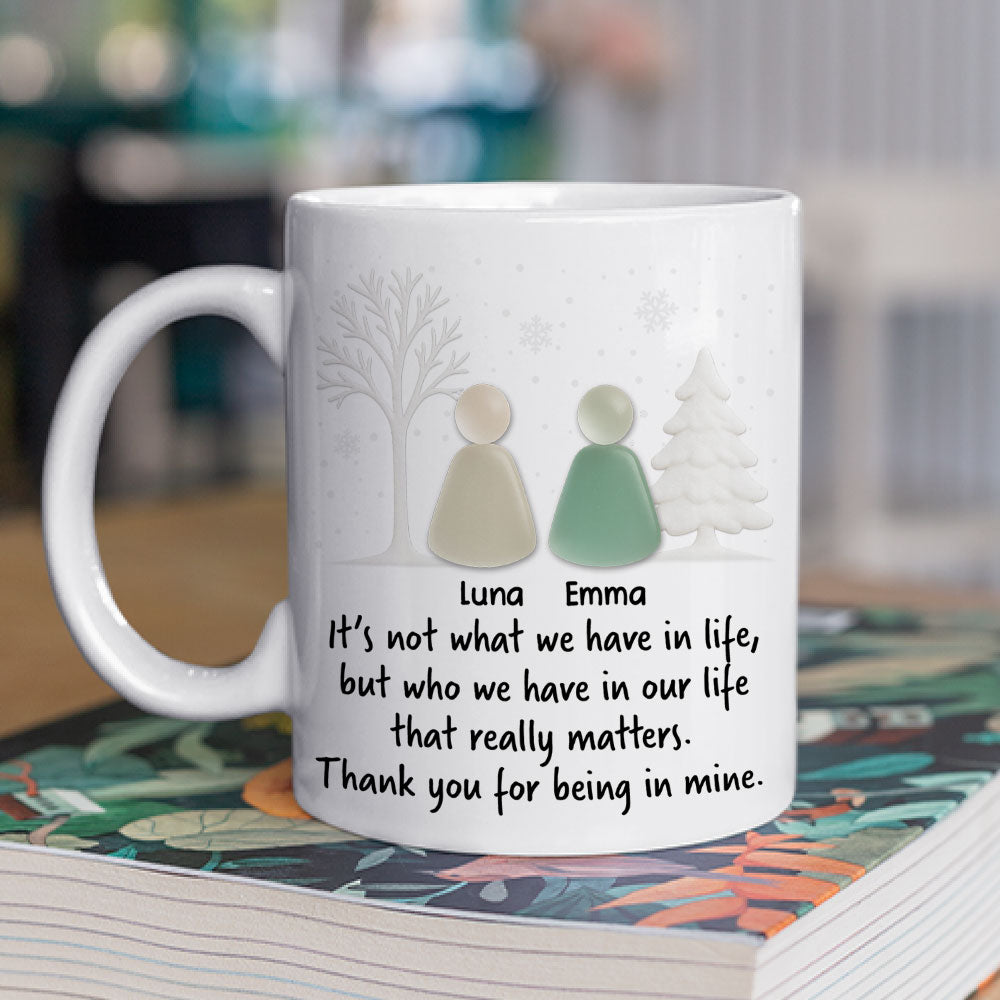 Thank You For Being In Mine - Personalized Custom Coffee Mug