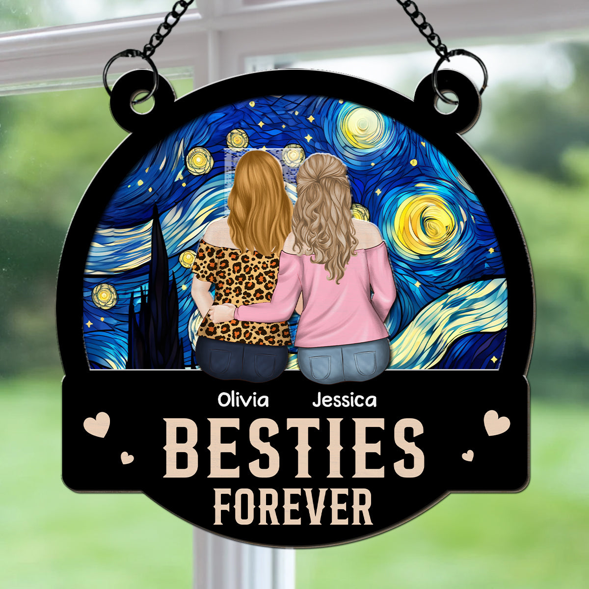 Besties Forever - Personalized Custom Suncatcher