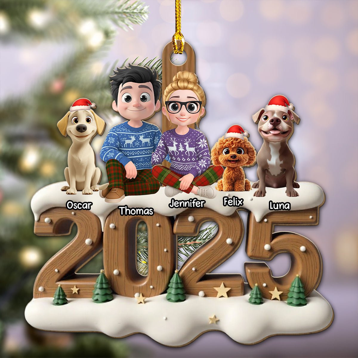 From This Year Onwards - Personalized Custom 3D Effect Wood Ornament