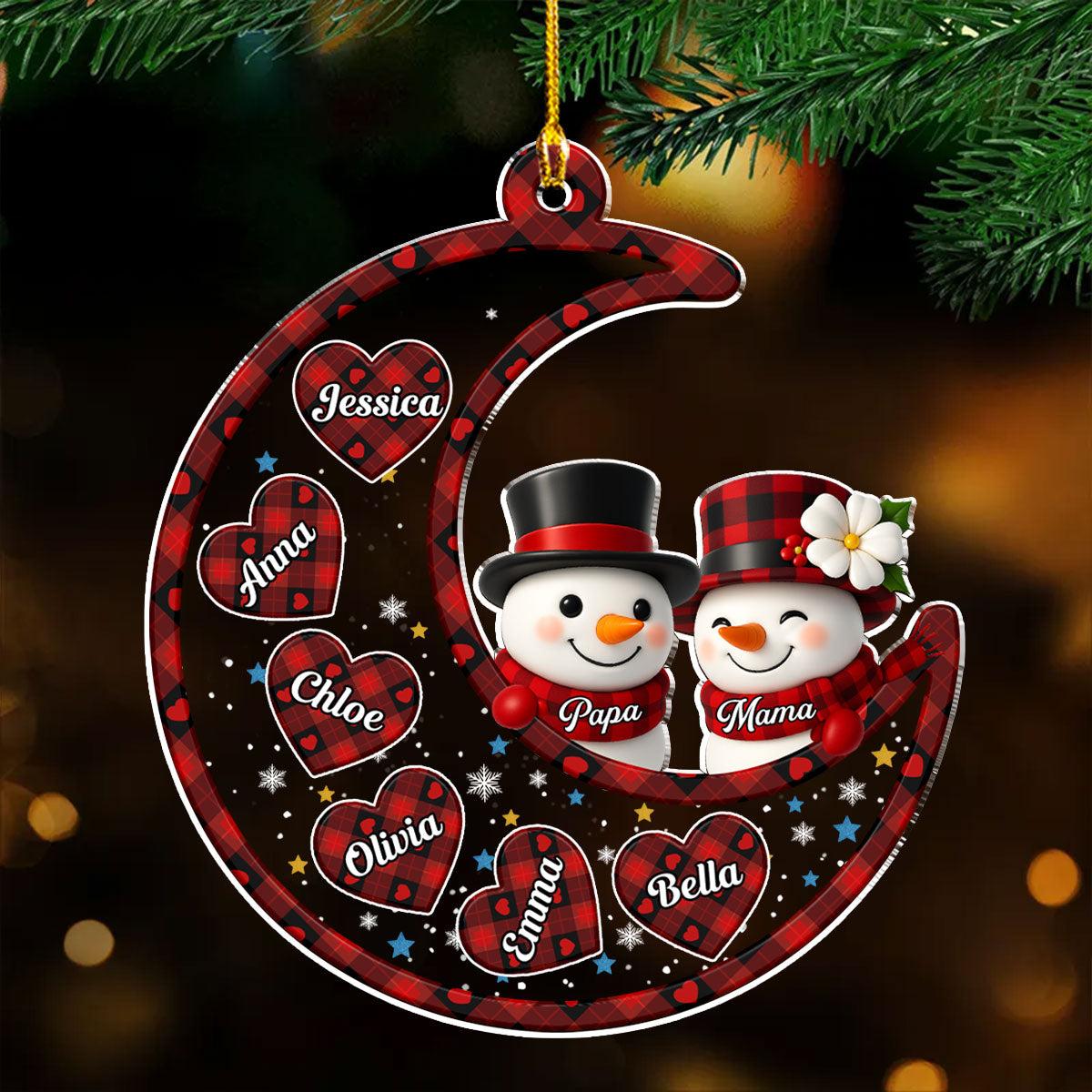 A Snowman Christmas With Love - Personalized Custom Acrylic Ornament