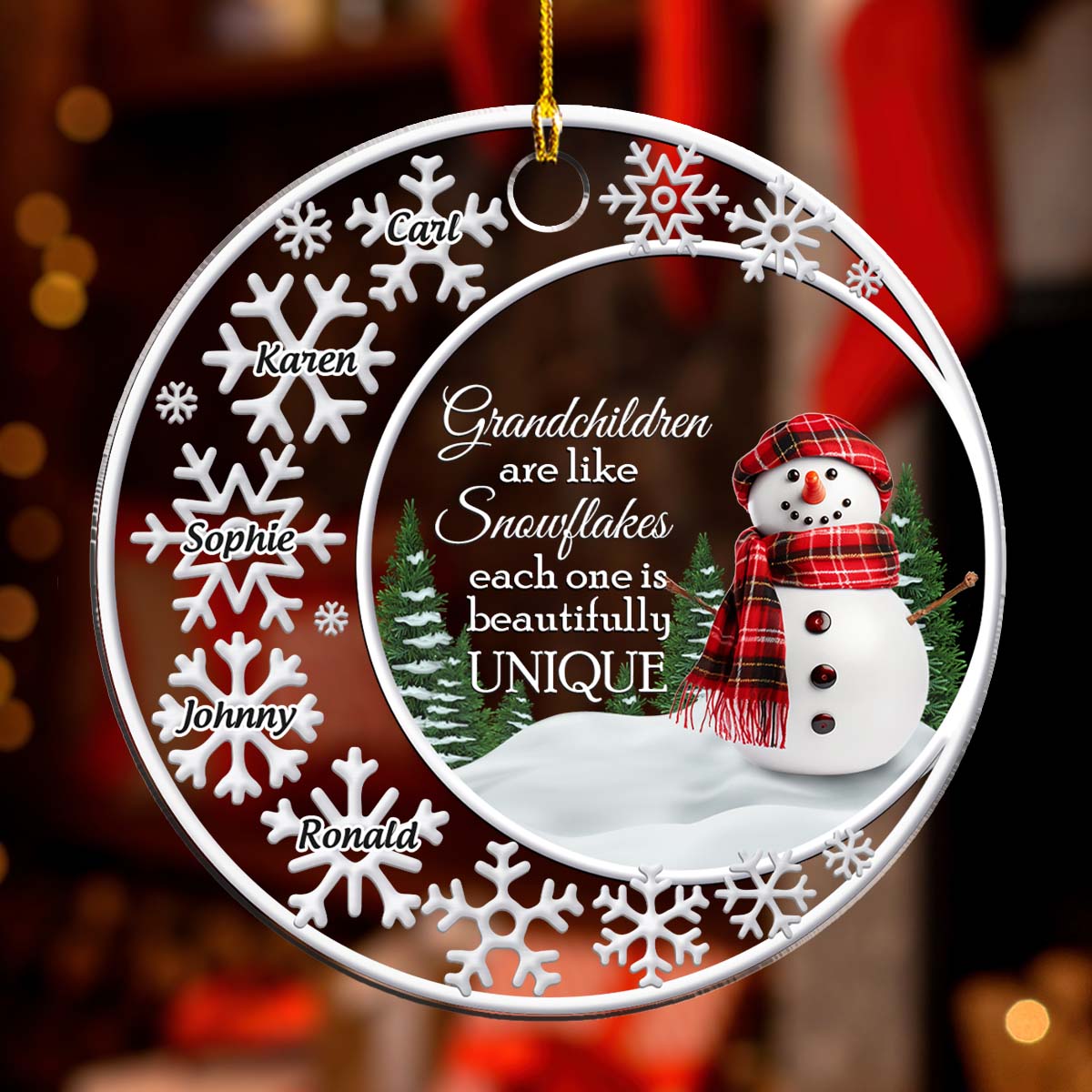 Grandkids Are Like Snowflakes - Personalized Custom Acrylic Ornament