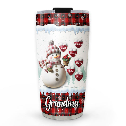 Lovely Snowman Grandma - Personalized Custom Tumbler