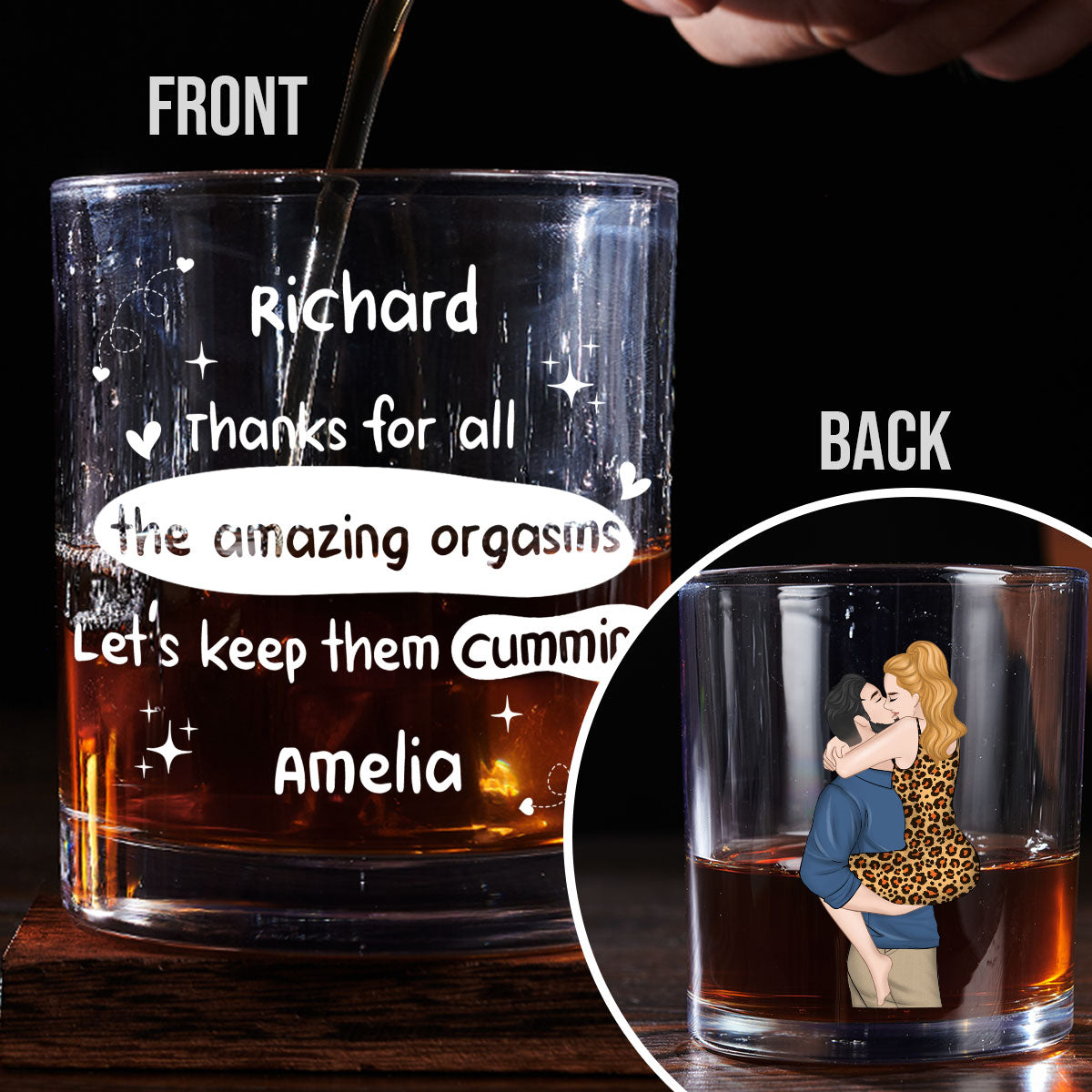Always Be By Your Side - Personalized Custom Whiskey Glass