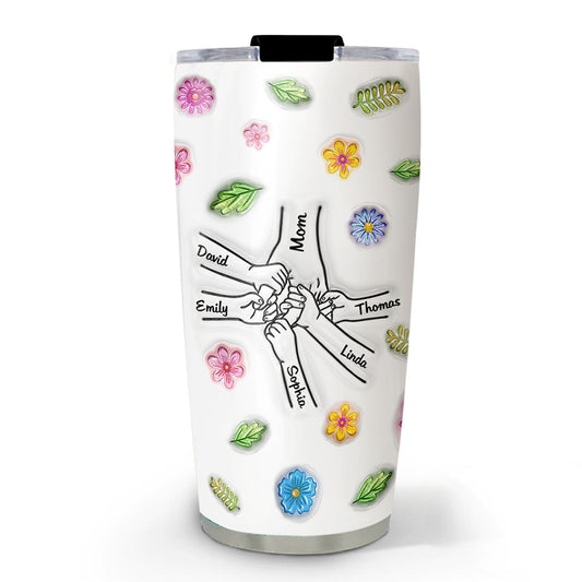 Holding Hands Forever - Personalized Custom 3D Inflated Effect Tumbler