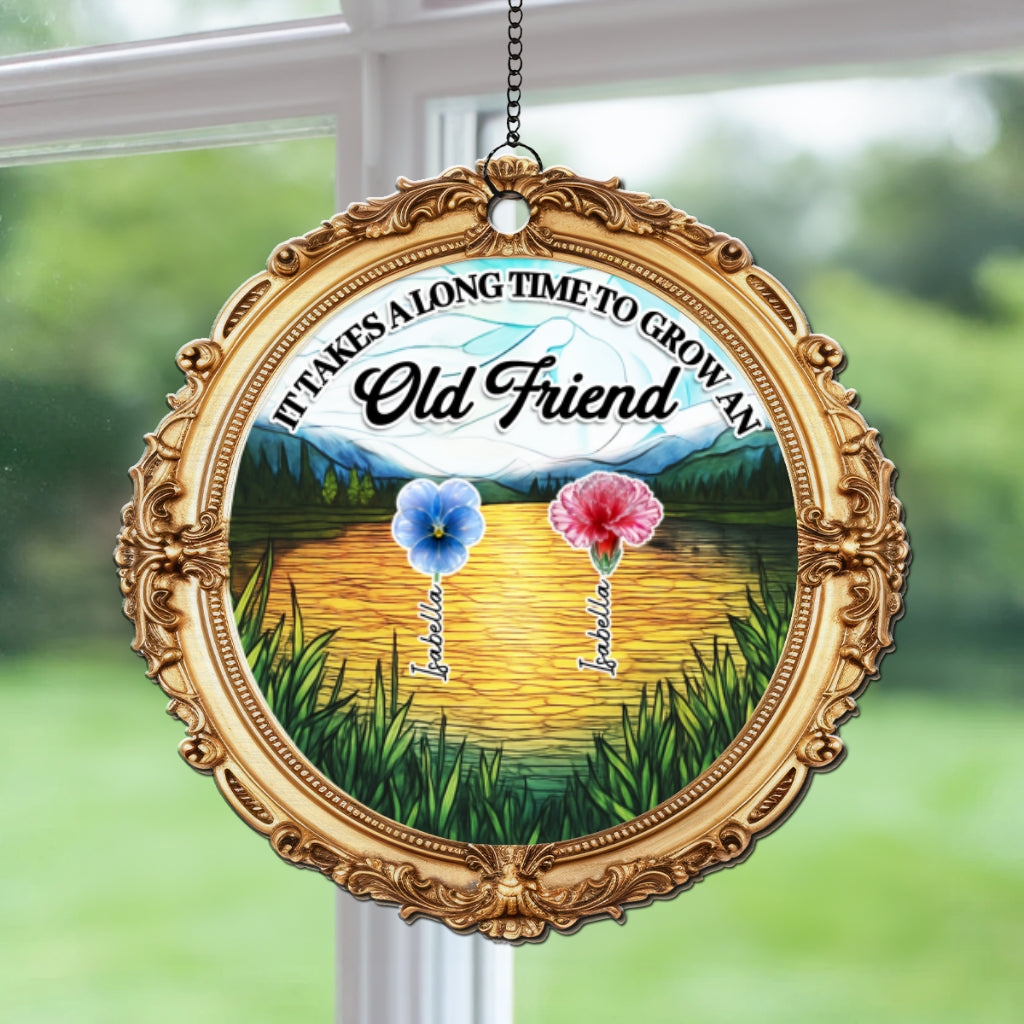 Grow Old Friend - Personalized Custom Suncatcher