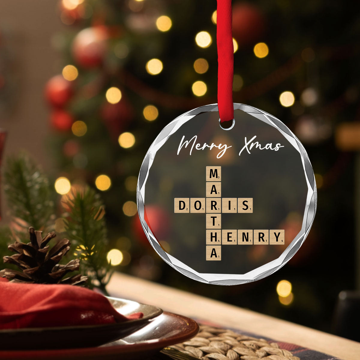 A Merry Little Christmas - Personalized Custom Glass Ornament