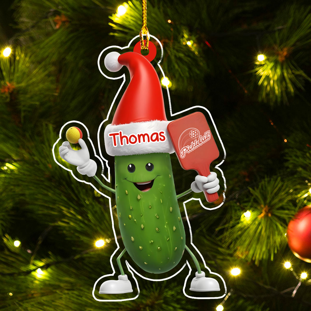 Pickleball Custom Name - Personalized Custom Acrylic Ornament