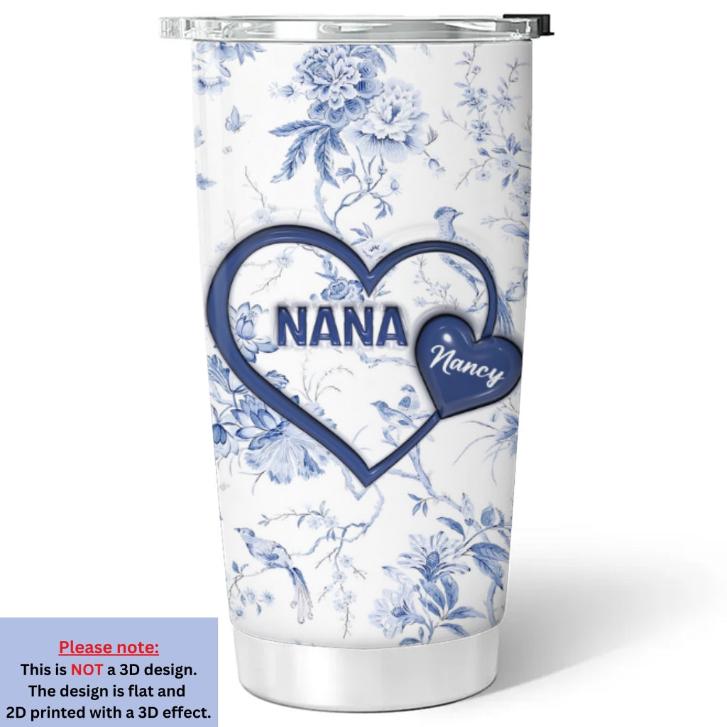 Love Being Grandma - Personalized Custom 3D Inflated Effect Tumbler
