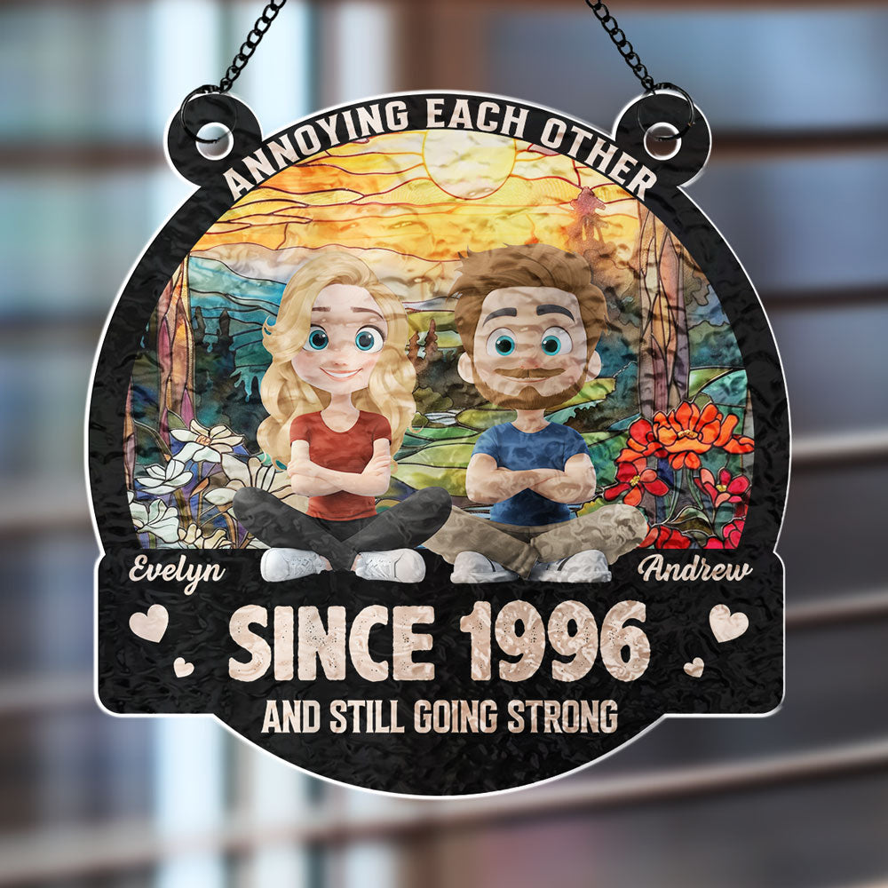 Love You Forever - Personalized Custom Wavy Suncatcher