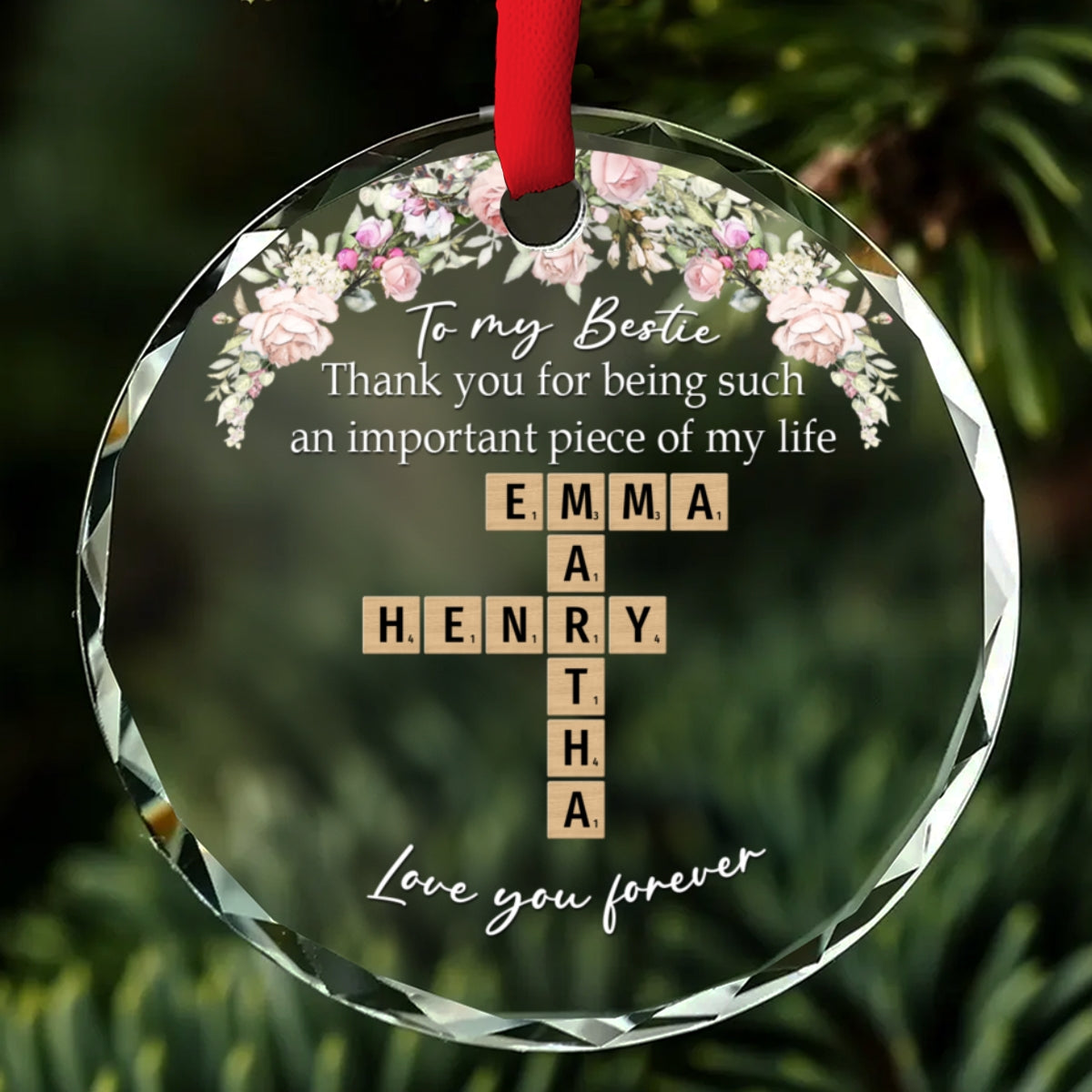 Friends Make Everything Easier  - Personalized Custom Glass Ornament
