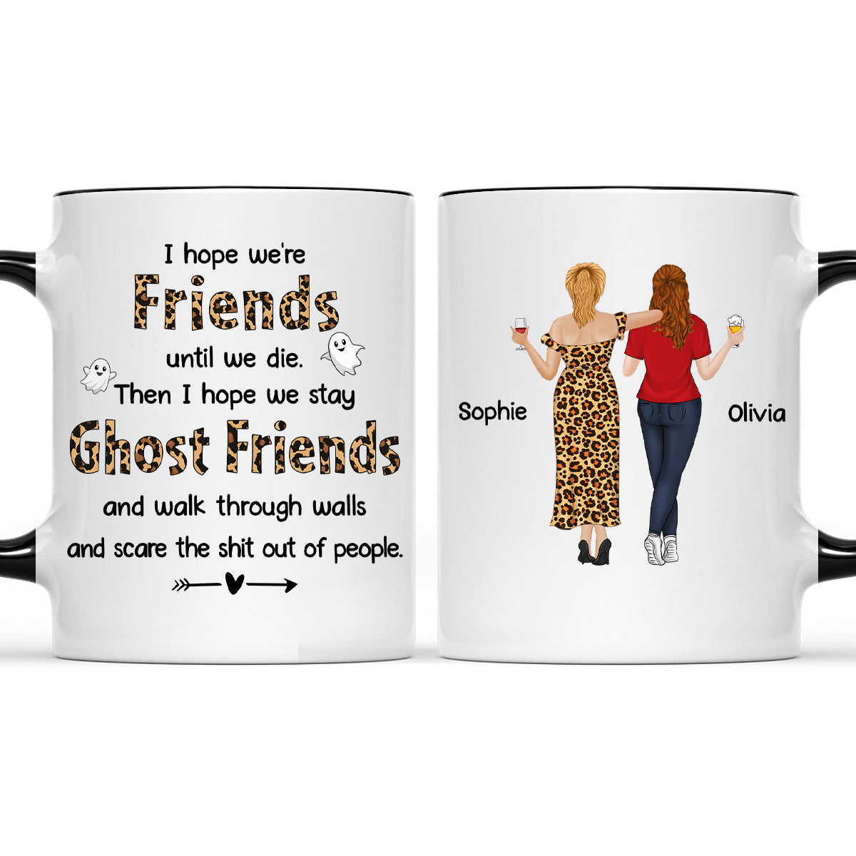 Ghost Friend - Personalized Custom Accent Mug