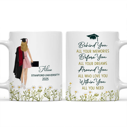 Behind You All Your Memories Before You All Your Dreams - Personalized Custom Coffee Mug