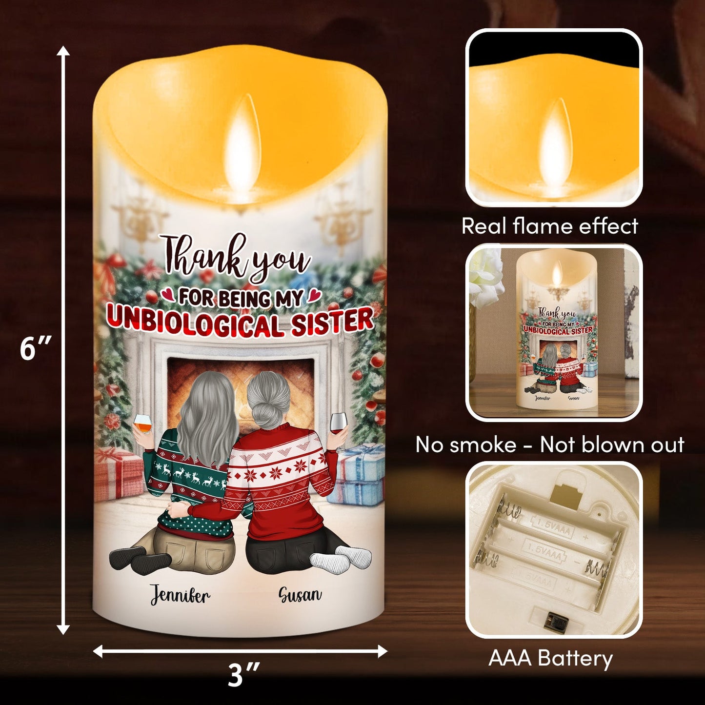 You Are My Christmas Miracle - Personalized Custom LED Candle