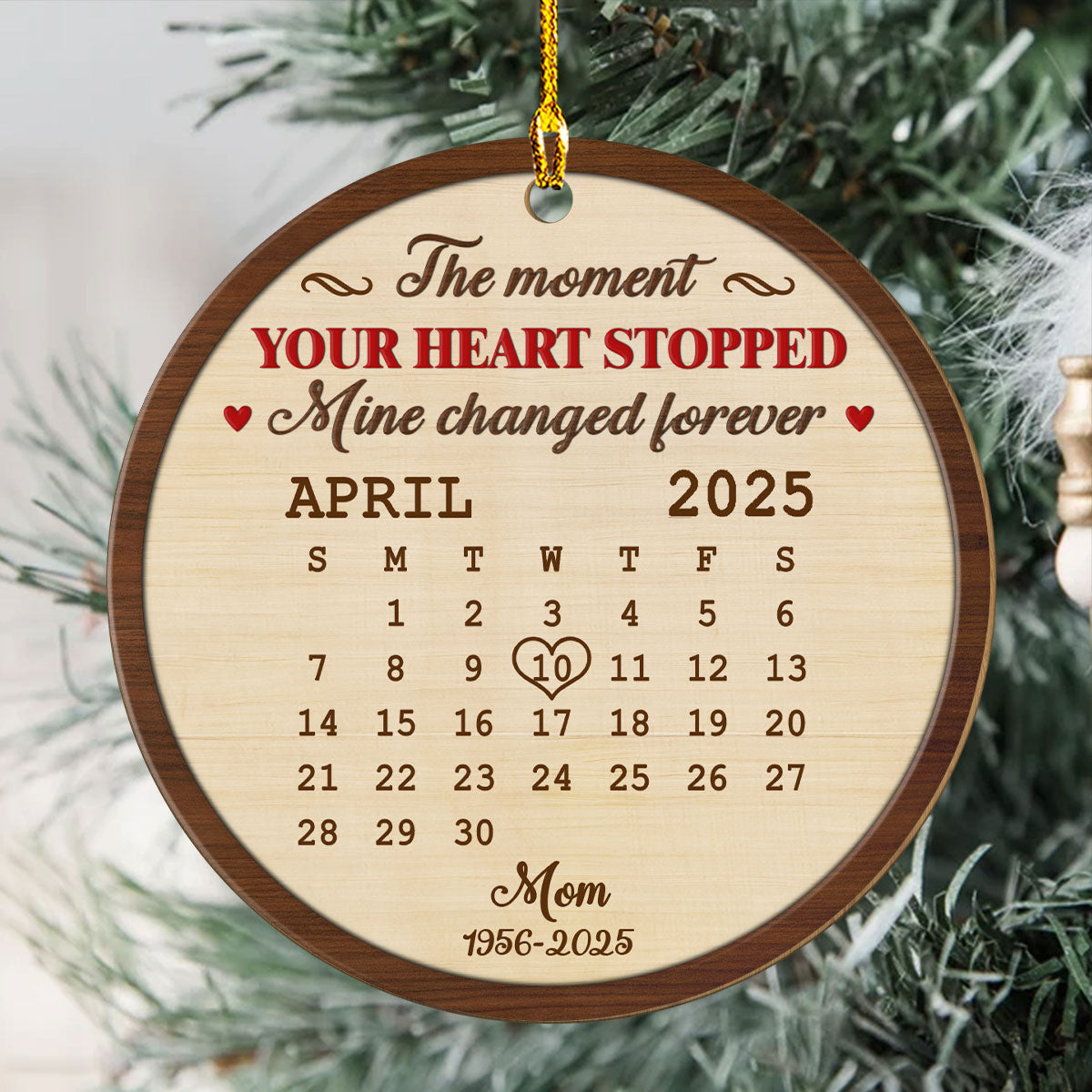 The Moment - Personalized Custom Wood Ornament