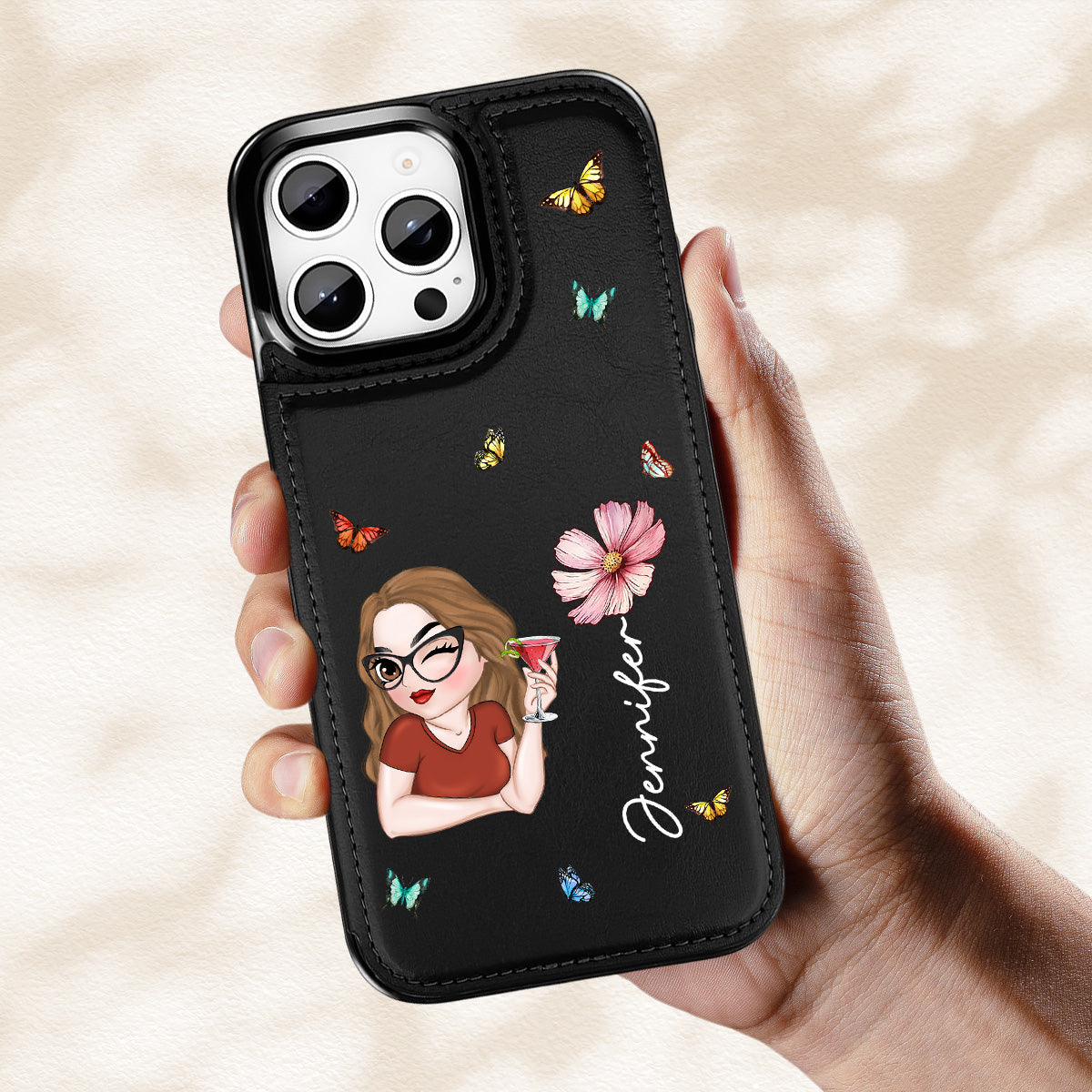 Beautiful Bestie - Personalized Custom Leather Phone Case