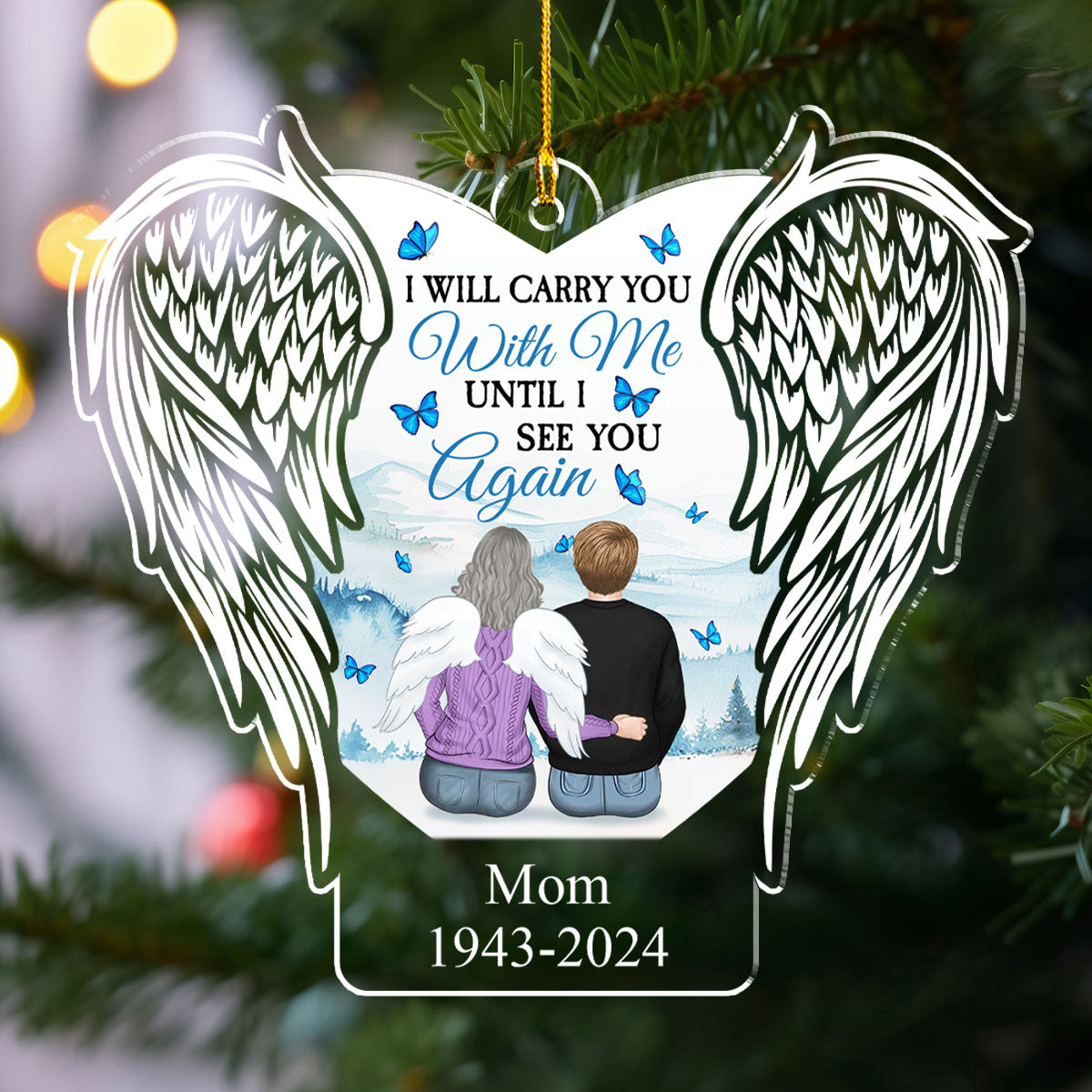 God Has You In His Arms - Personalized Custom Acrylic Ornament