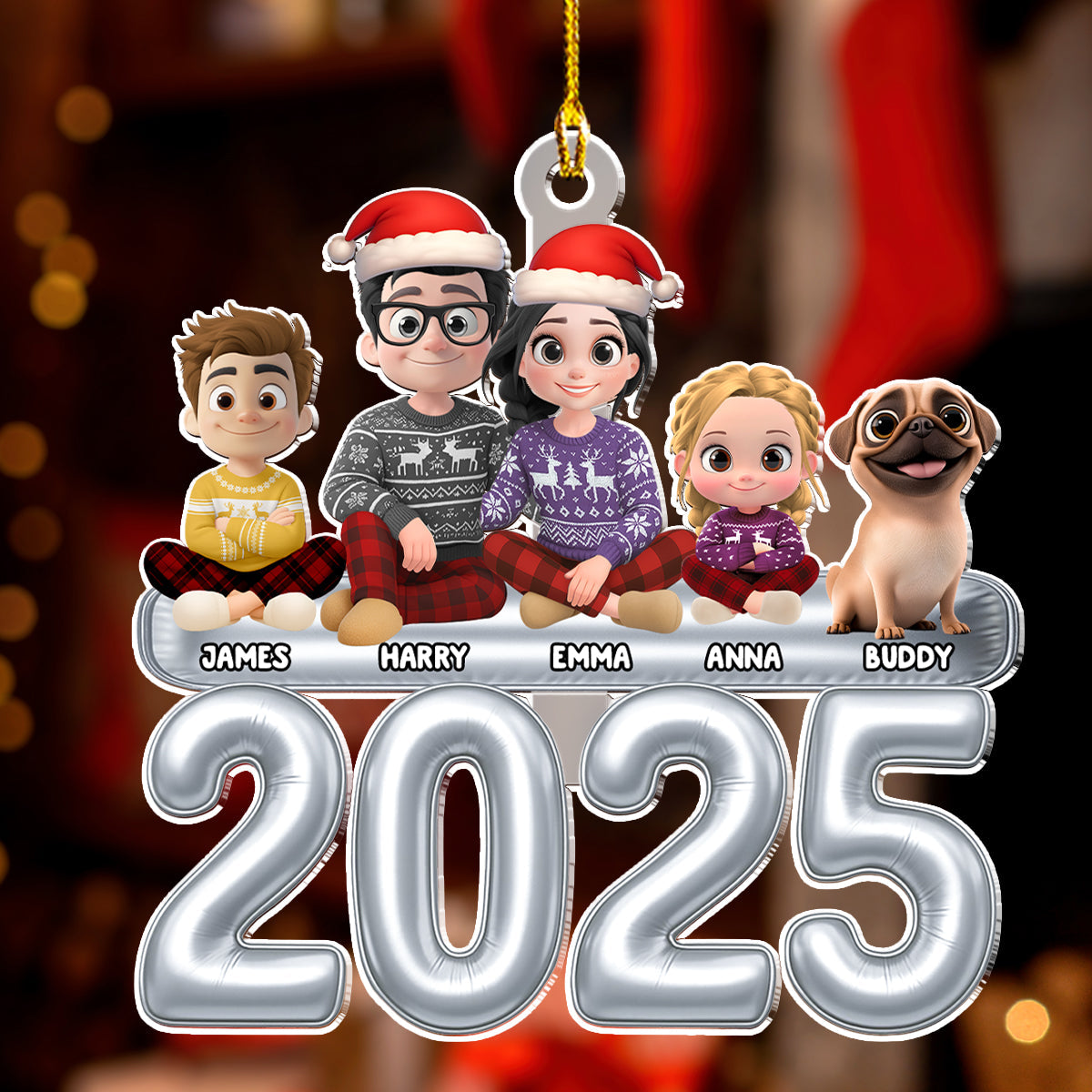 Us And Our Children - Personalized Custom Acrylic Ornament