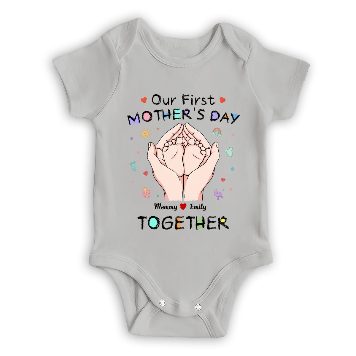Our 1st Mothers Day - Personalized Custom T-shirt And Onesie