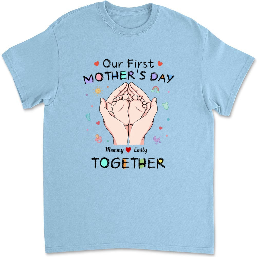 Our 1st Mothers Day - Personalized Custom T-shirt And Onesie