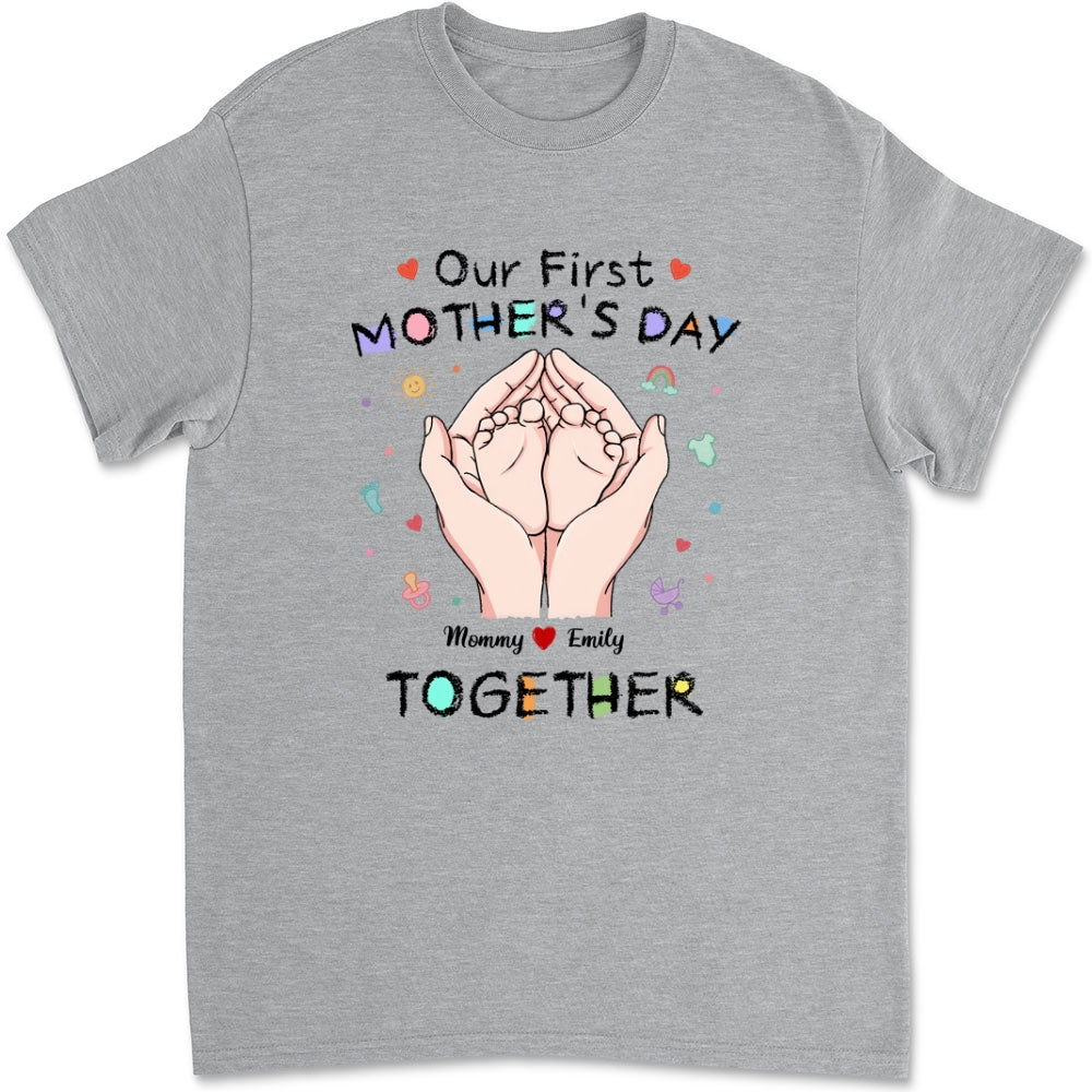 Our 1st Mothers Day - Personalized Custom T-shirt And Onesie