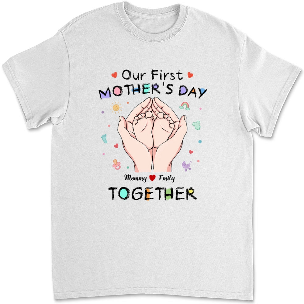 Our 1st Mothers Day - Personalized Custom T-shirt And Onesie