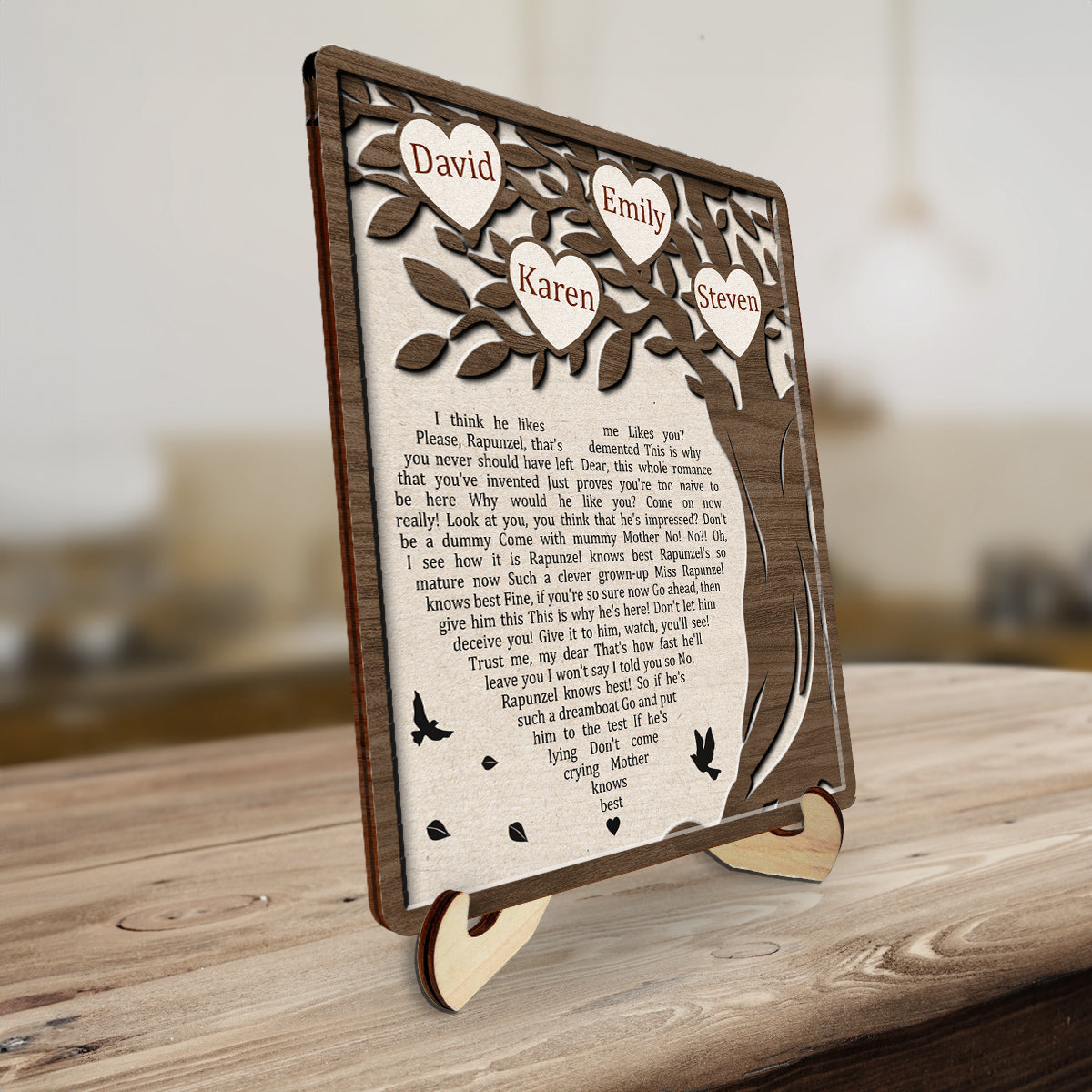 Mother Knows Best - Personalized Custom Wooden Plaque