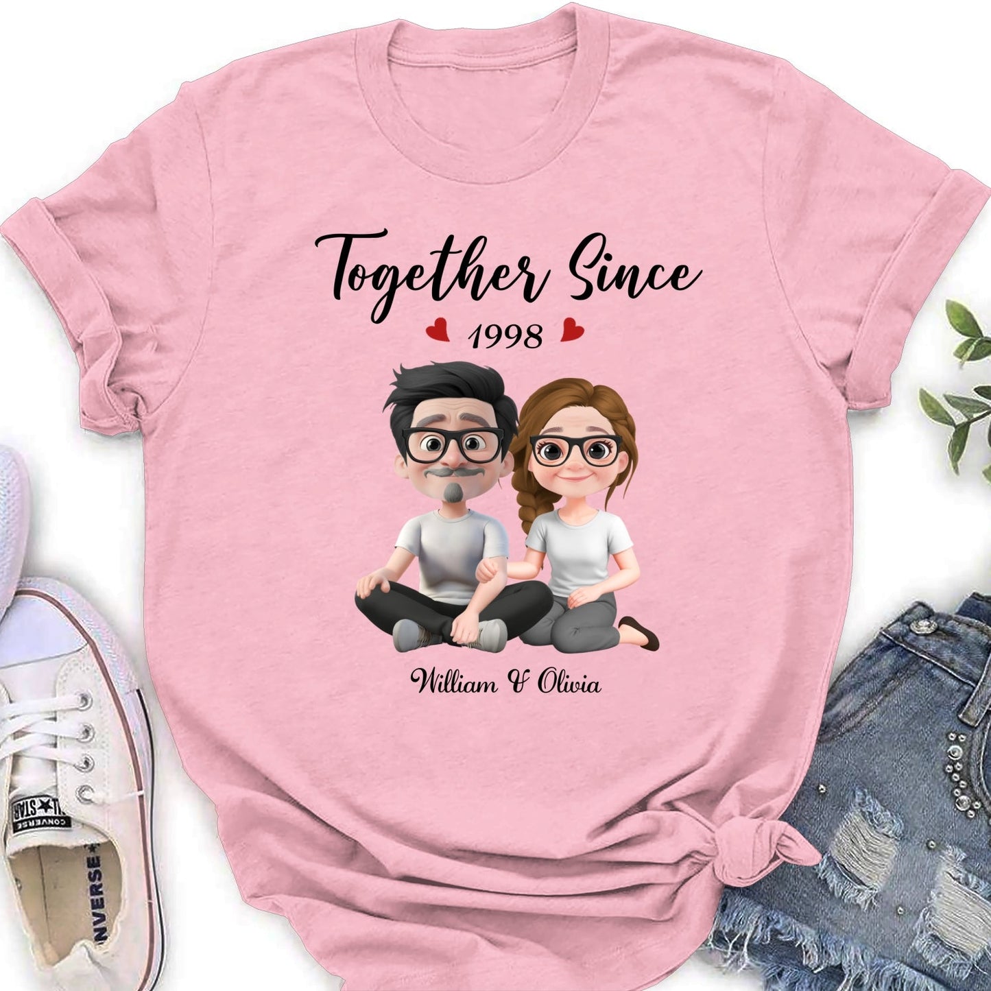 Together Since Husband Wife - Personalized Custom Shirt