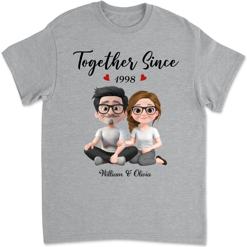 Together Since Husband Wife - Personalized Custom Shirt
