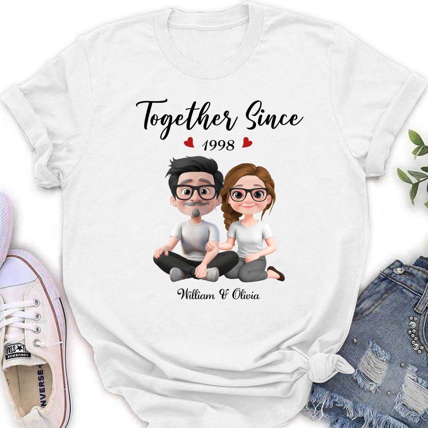 Together Since Husband Wife - Personalized Custom Shirt