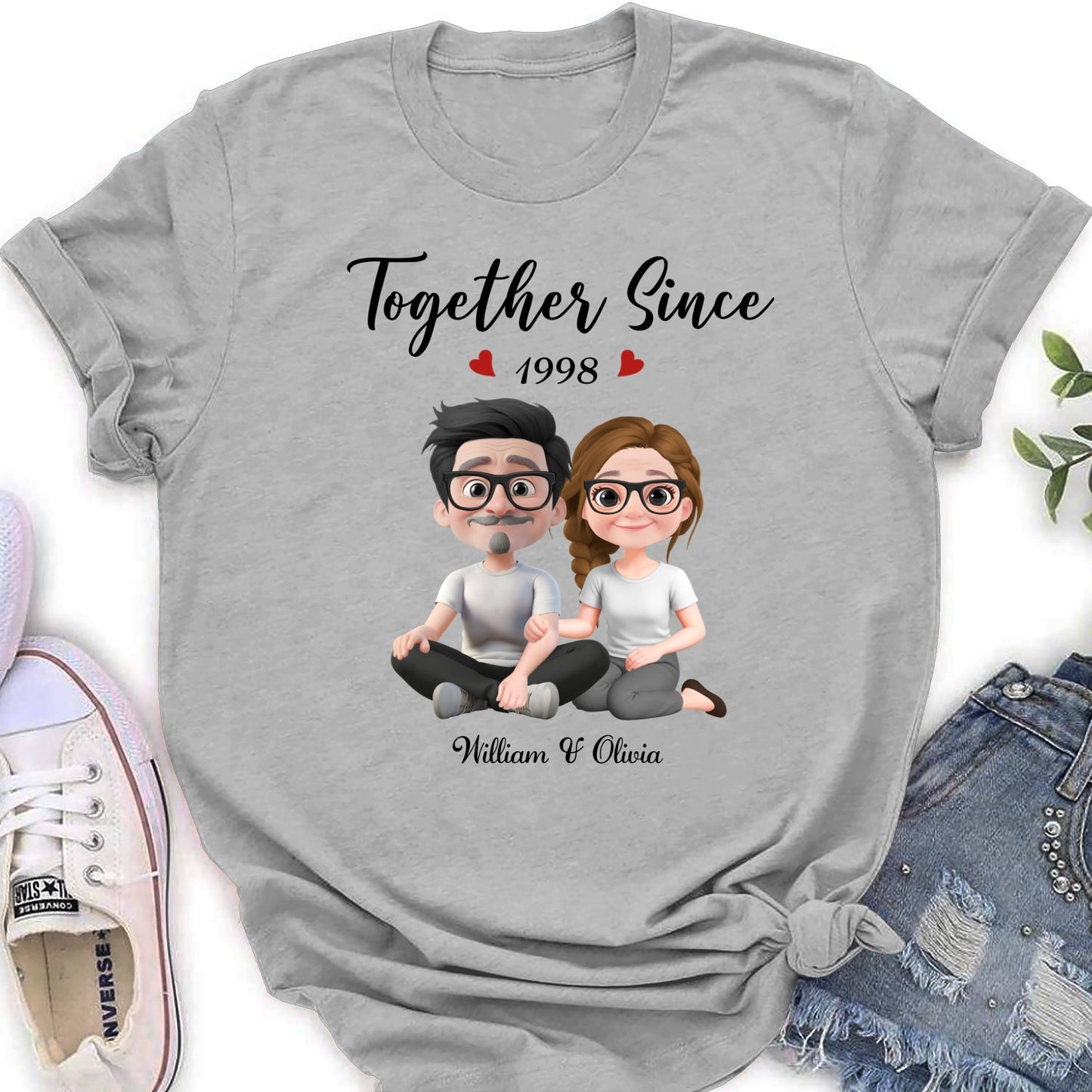 Together Since Husband Wife - Personalized Custom Shirt