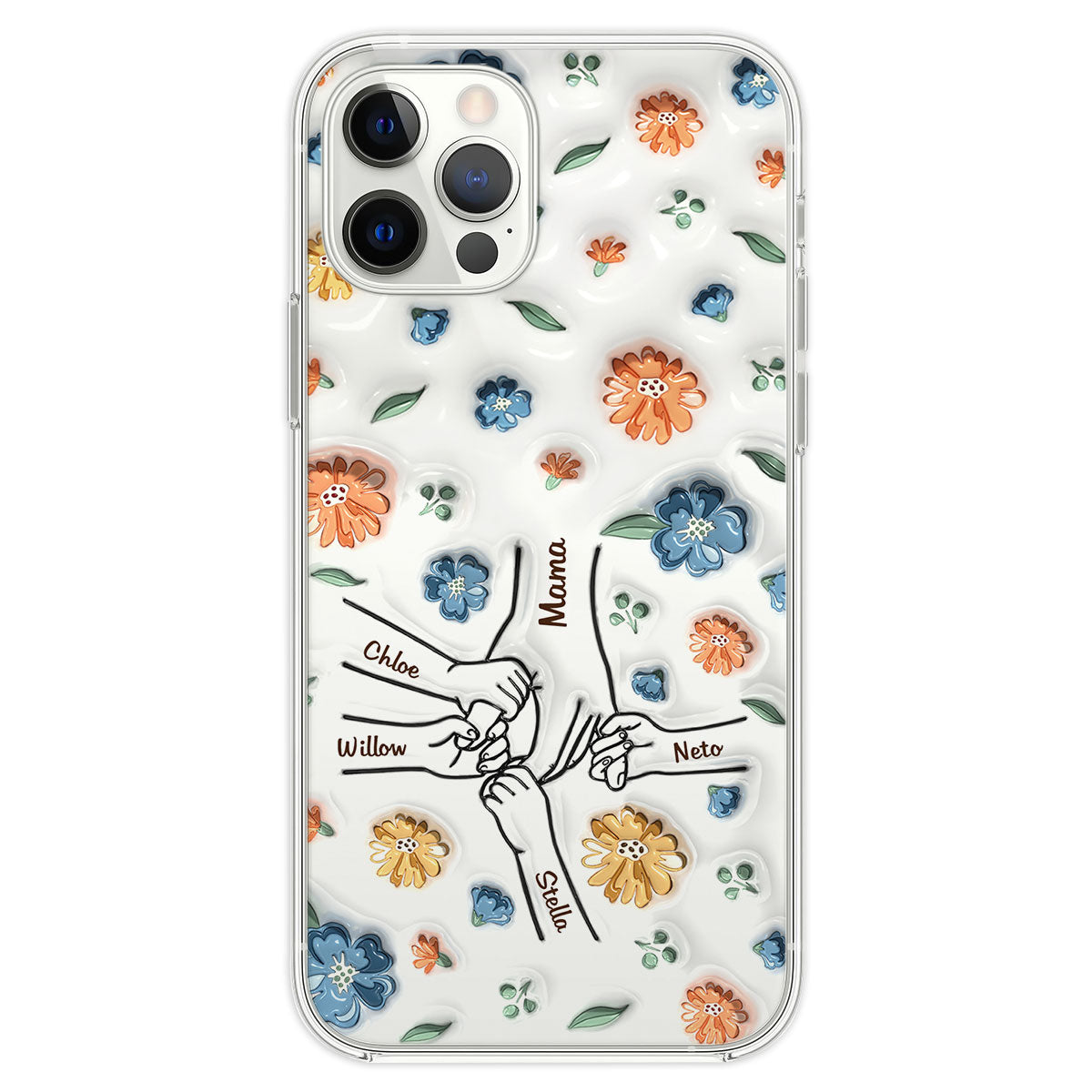 Mom Hold My Heart - Personalized Custom 3D Inflated Effect Phone Case