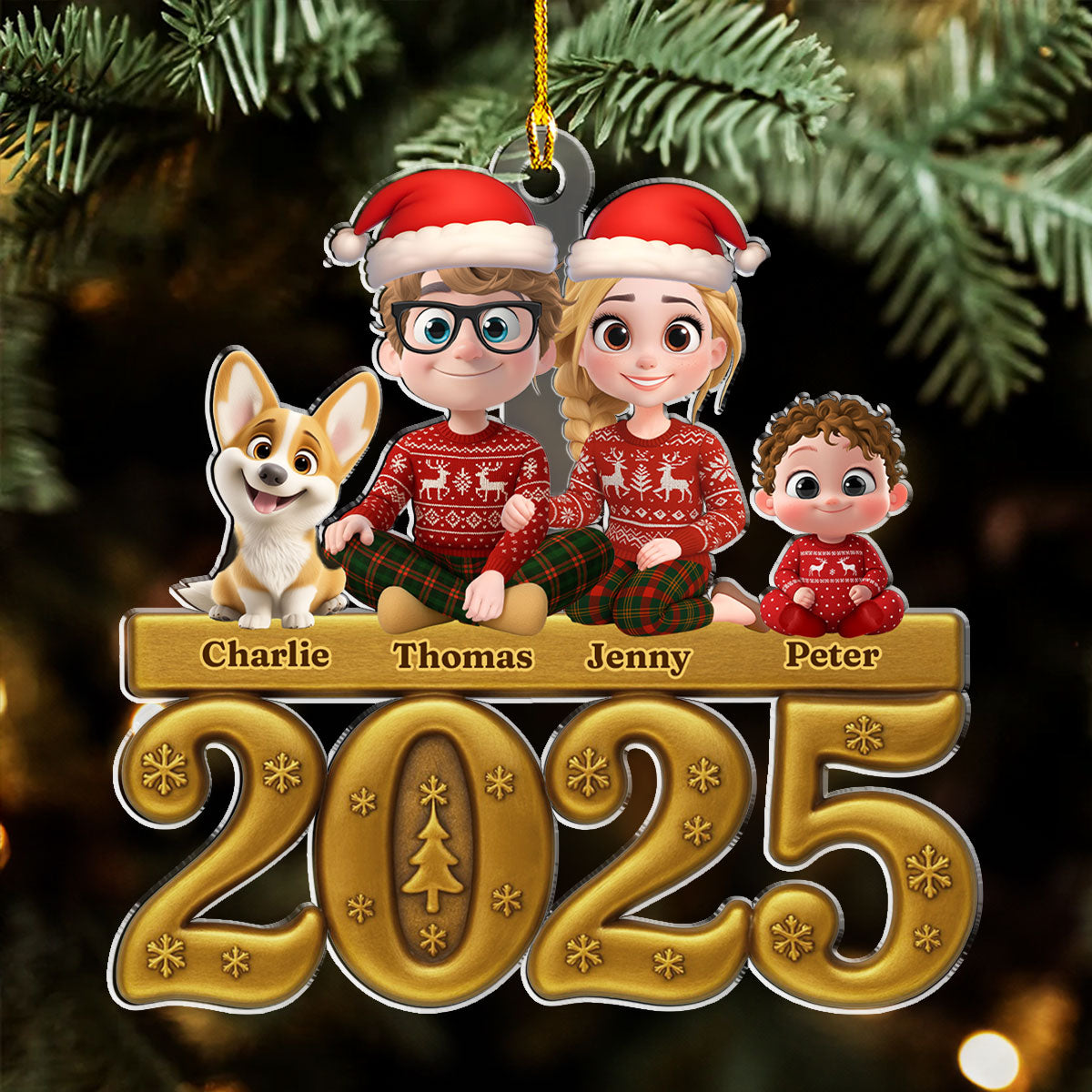 Love My Family So Much - Personalized Custom Acrylic Ornament